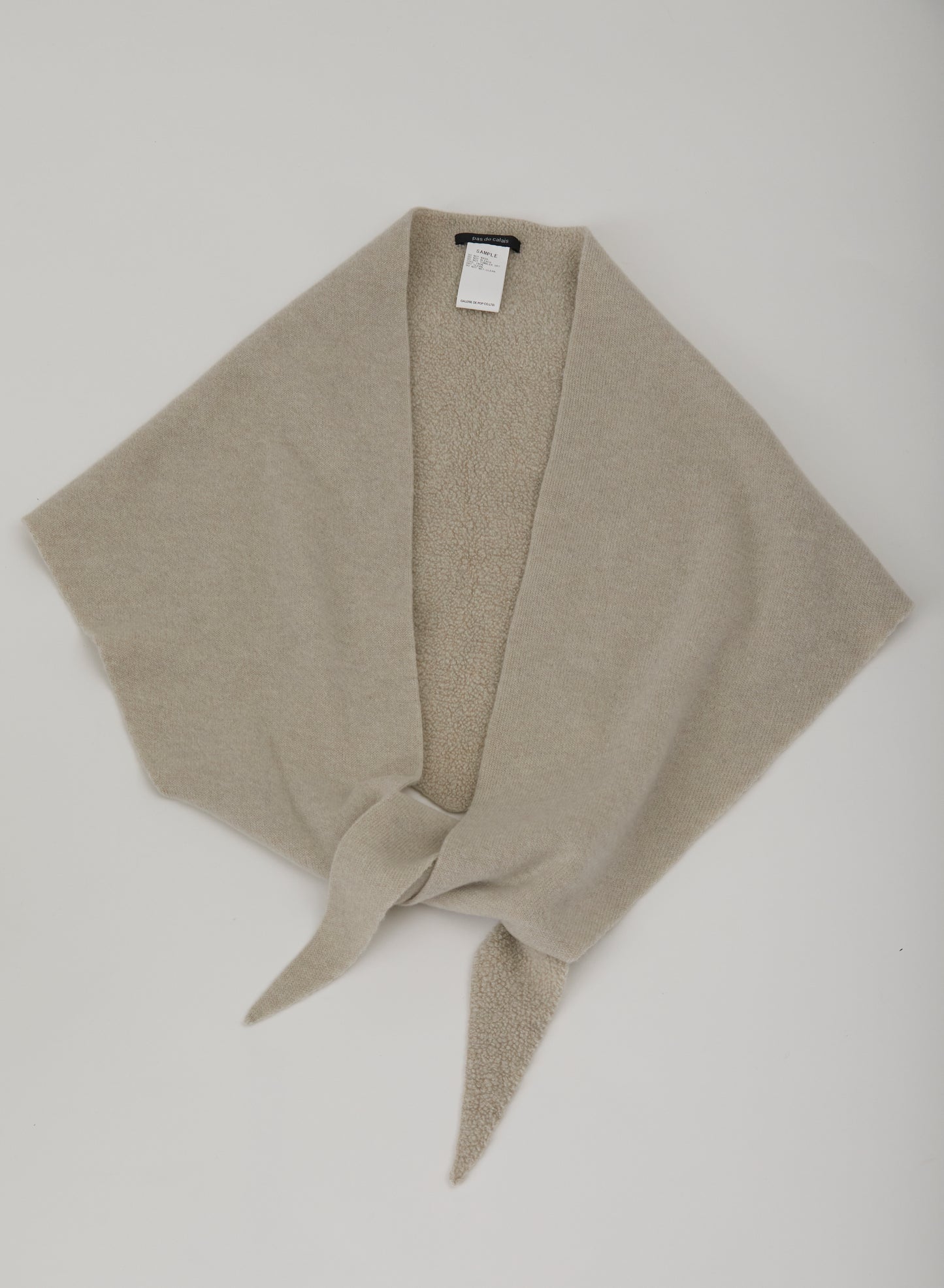 Pas De Calais 0655 Triangular Scarf Greige