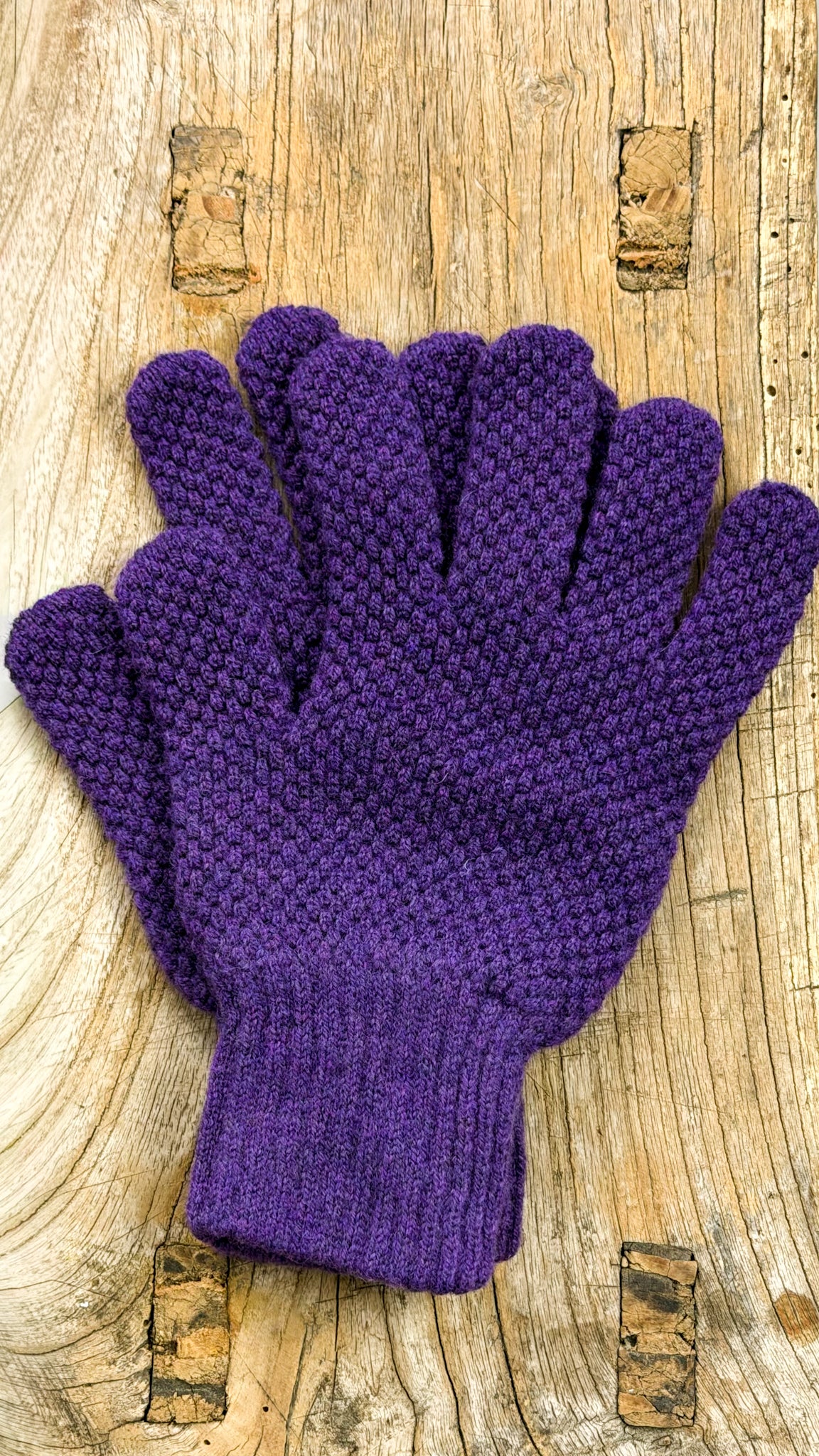 Cordelia James Moss Stitch Gloves