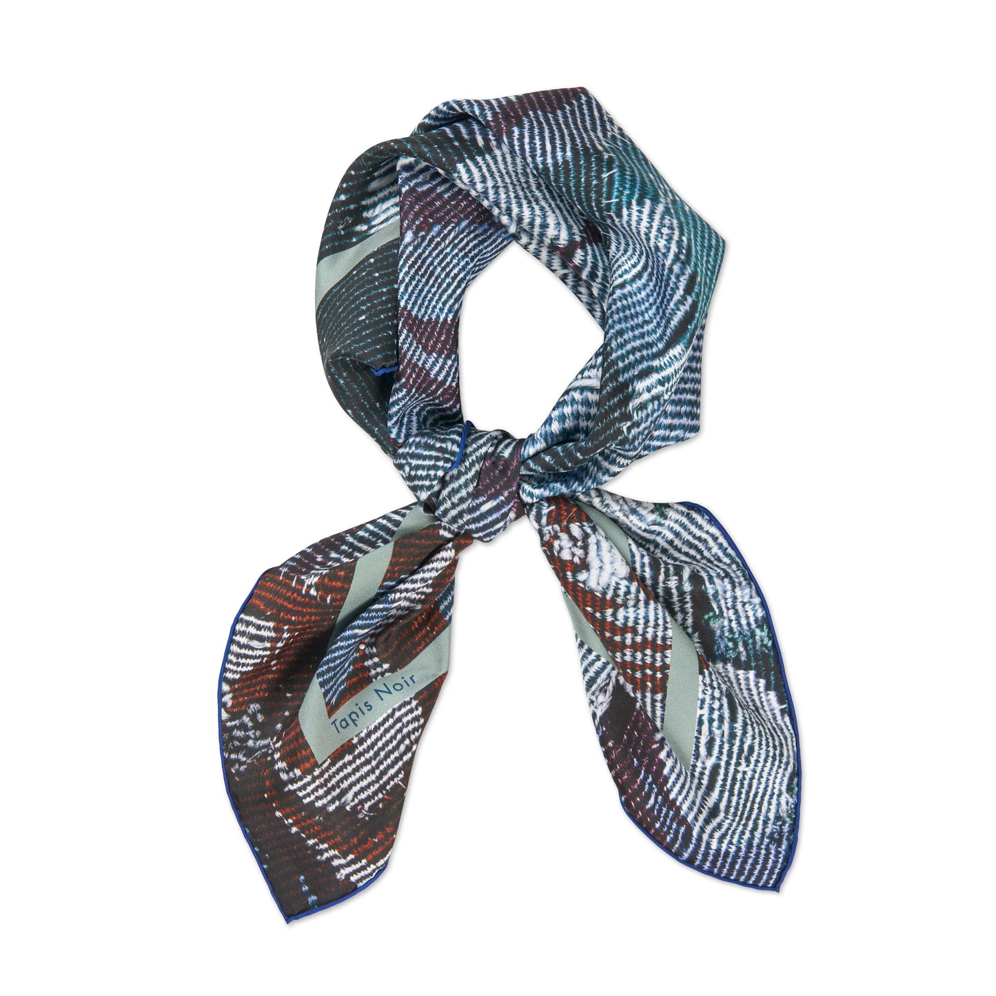 Tapis Noir Classical Blue Tapestry Scarf