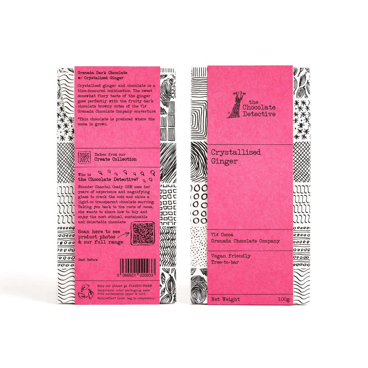 The Chocolate Detective Crystallised Ginger Broken Chocolate