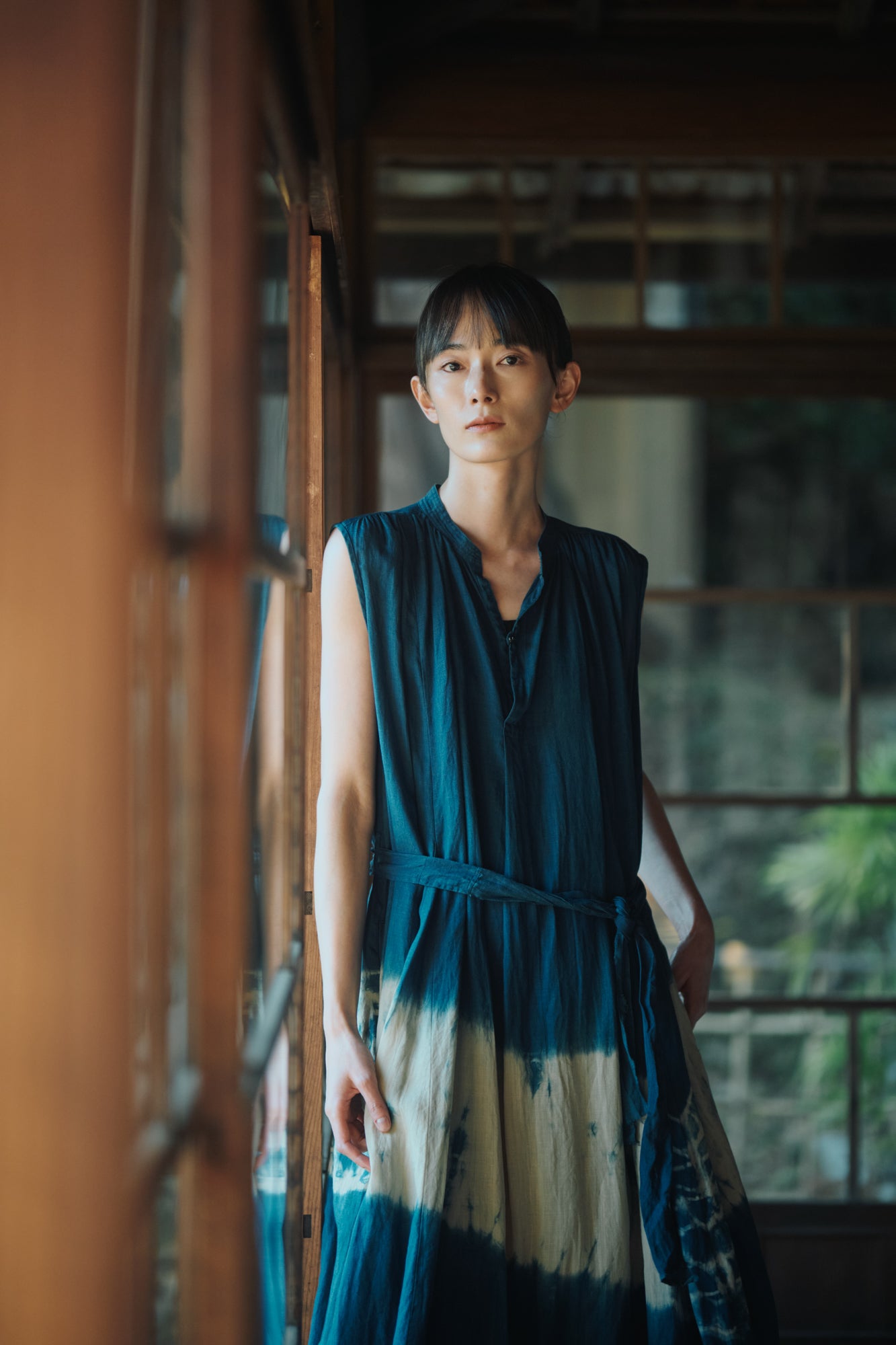 Pas De Calais 4546 Willow Dye Dress Indigo