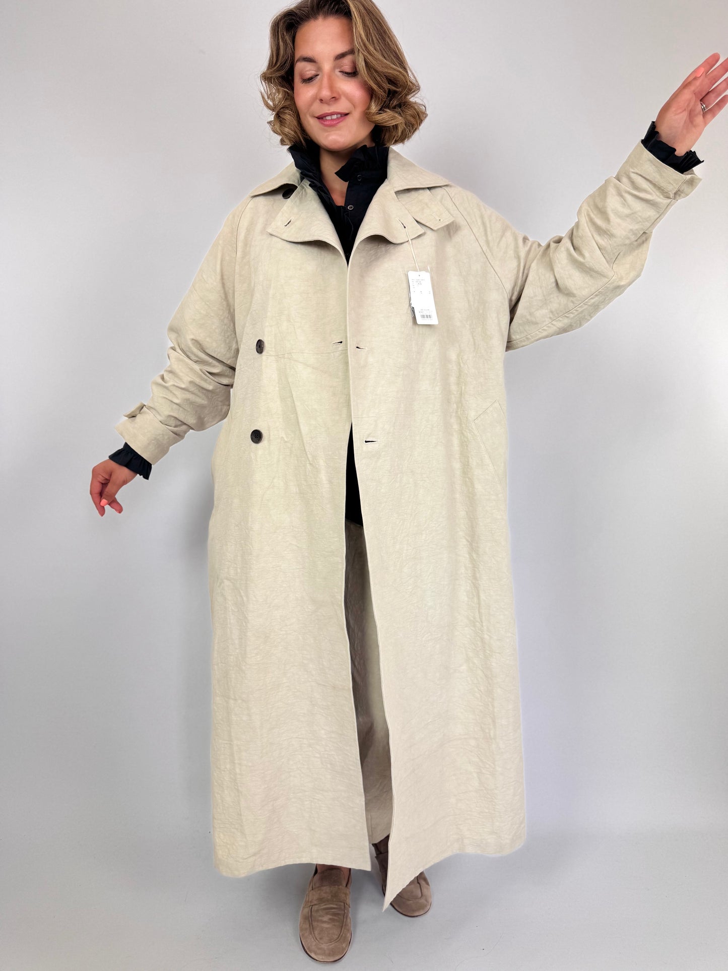 Kagure 107 Trench Coat Light Beige