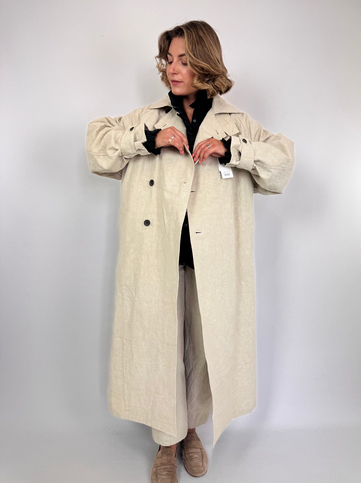 Kagure 107 Trench Coat Light Beige