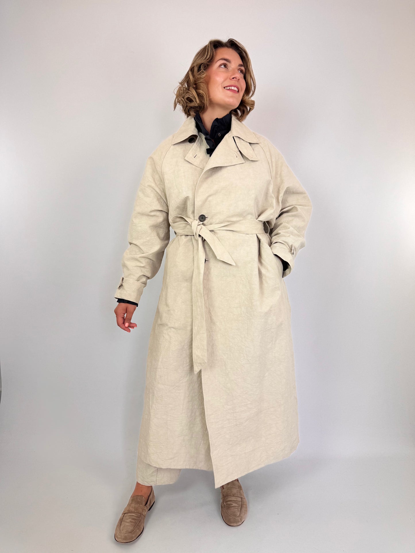 Kagure 107 Trench Coat Light Beige