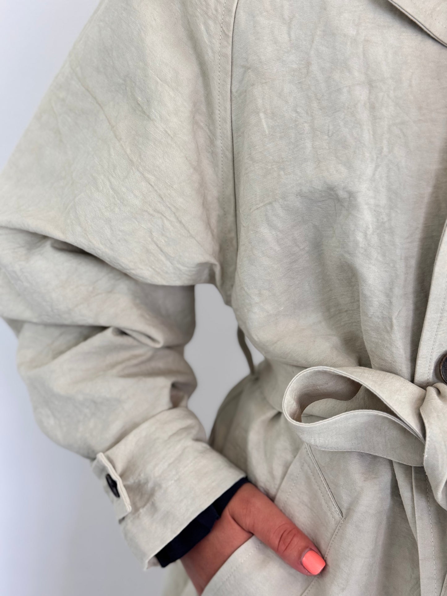 Kagure 107 Trench Coat Light Beige