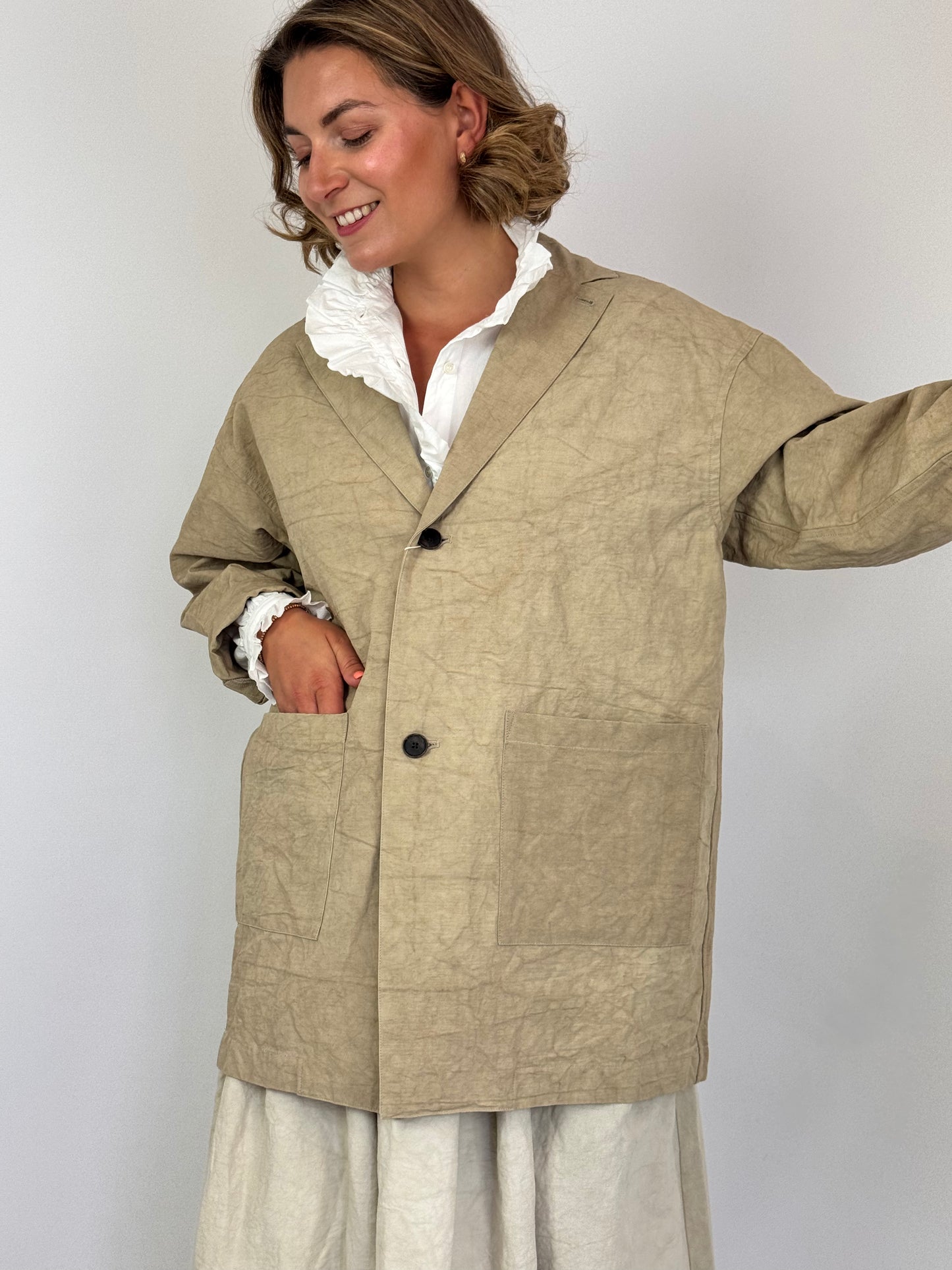 Kagure 108 Tailored Jacket Beige