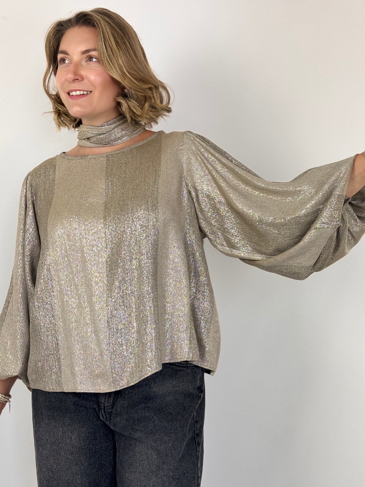 Diega Tylea Blouse Gold/Taupe