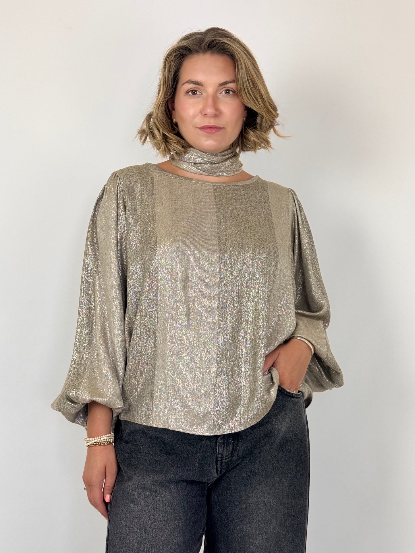 Diega Tylea Blouse Gold/Taupe