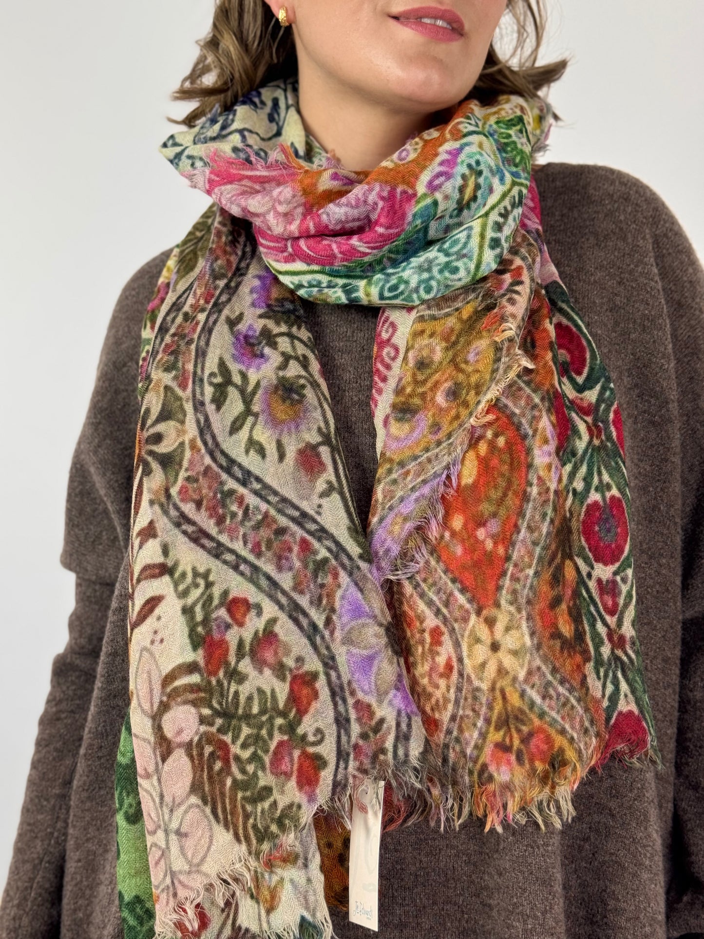 Jo Edwards Blockprint Mosaic Scarf