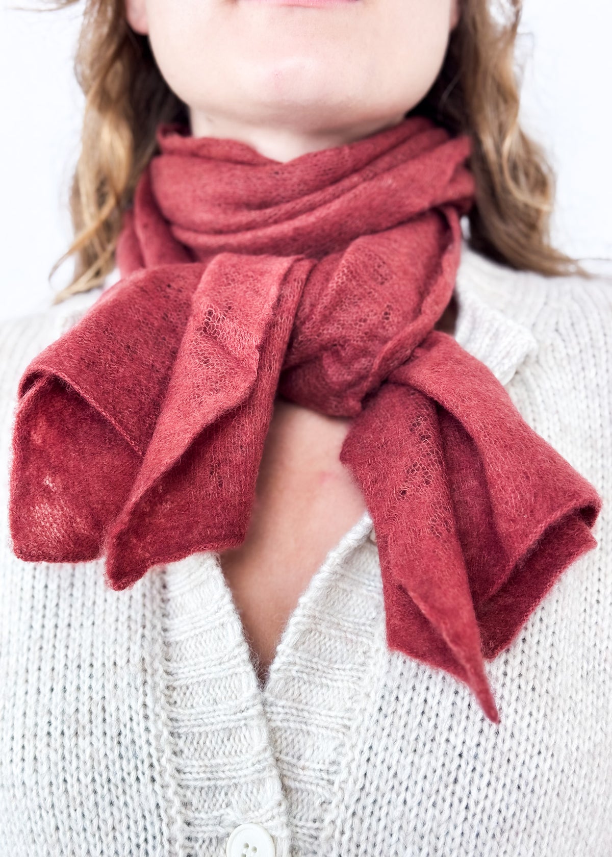 Mirror In The Sky A320 Mini Scarf Clay