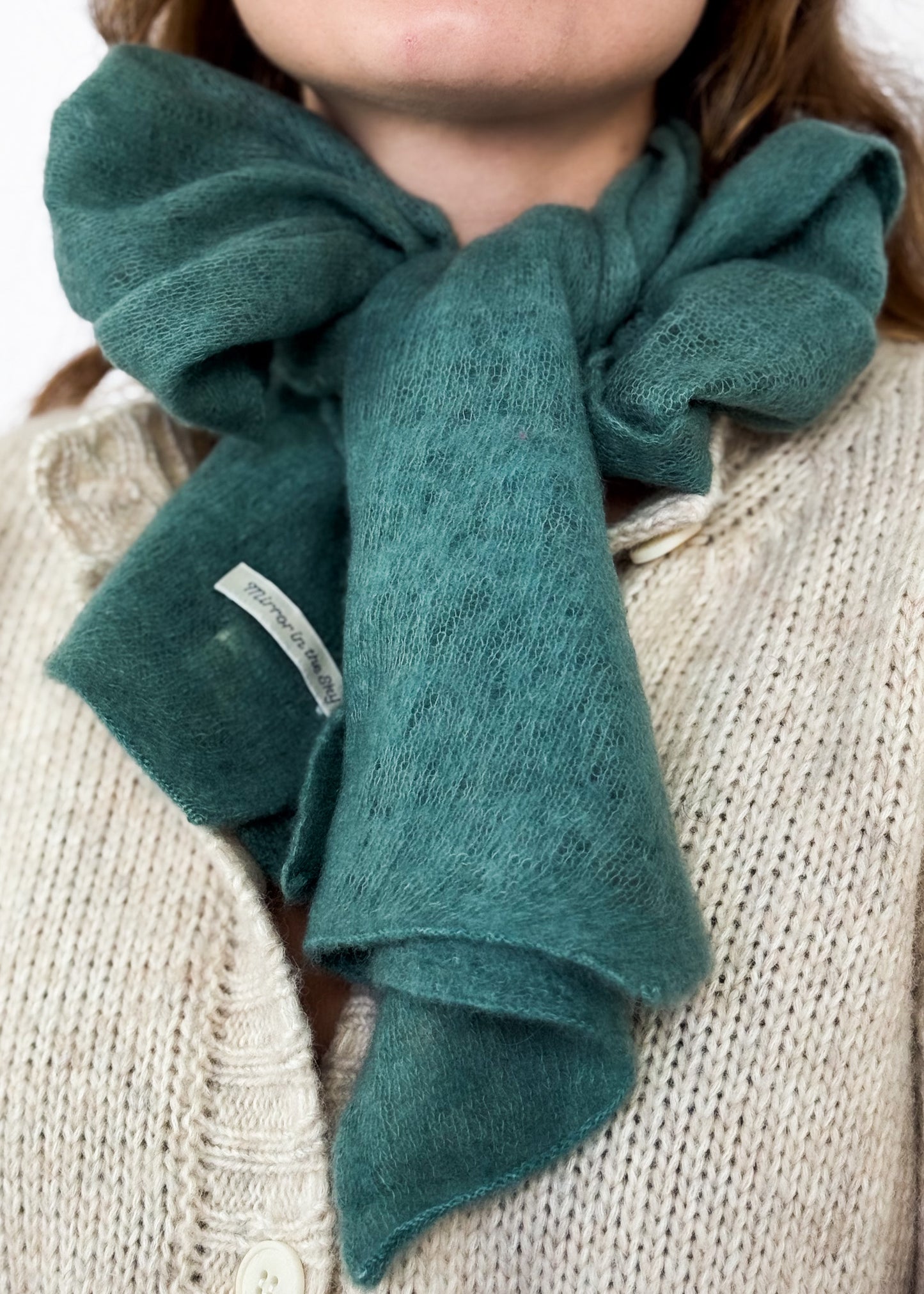 Mirror In The Sky A320 Mini Scarf Sage