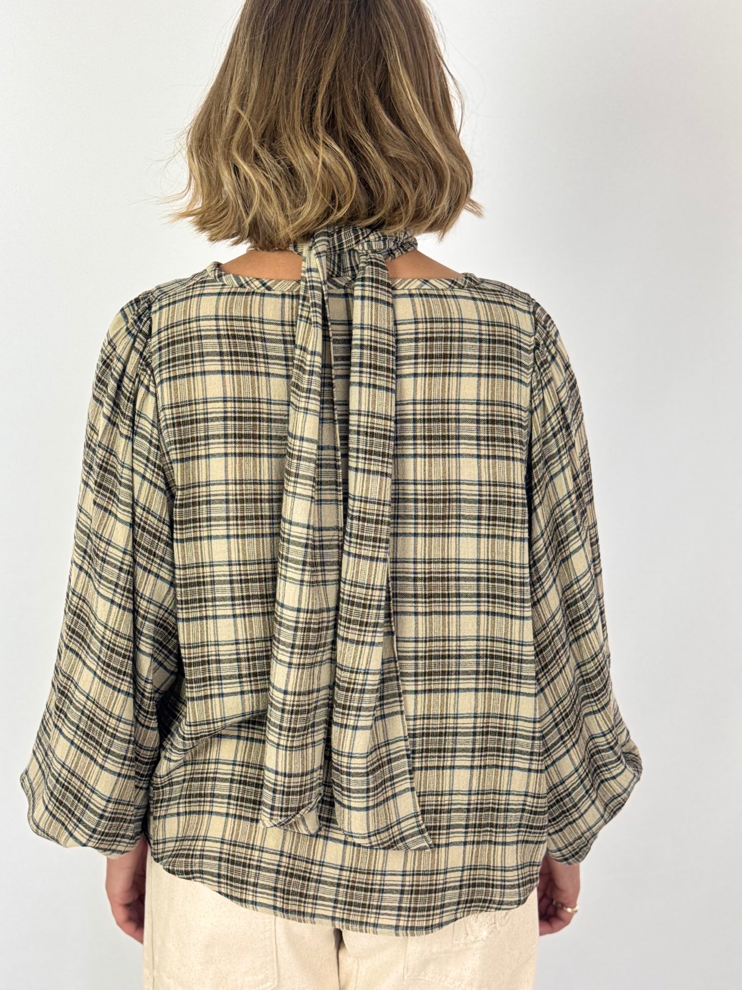 Diega Tylea Blouse Ecru/Camel/Black