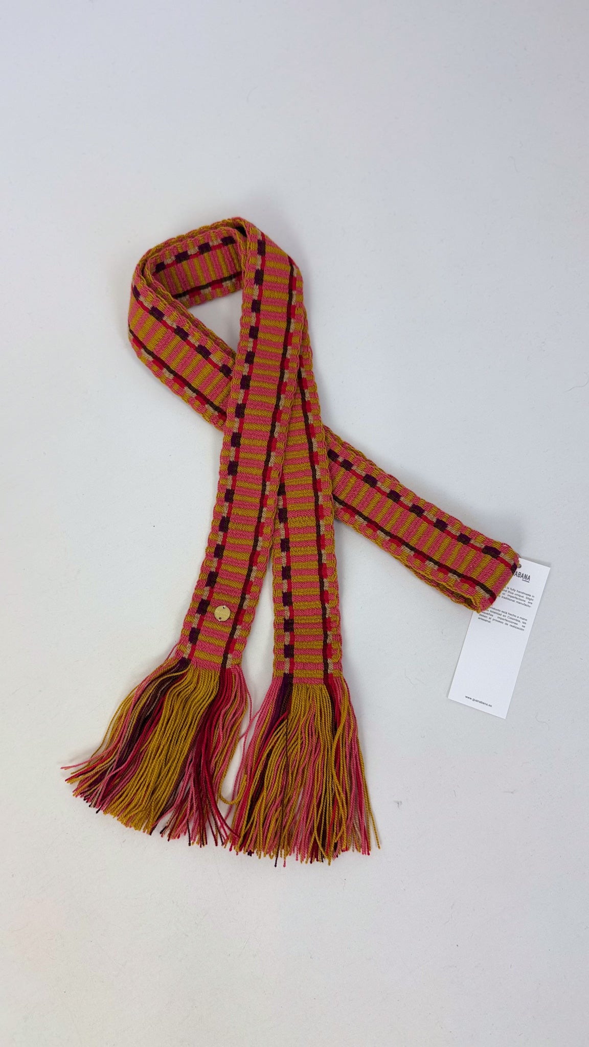 Guanabana 173 Belt Pink & Mustard