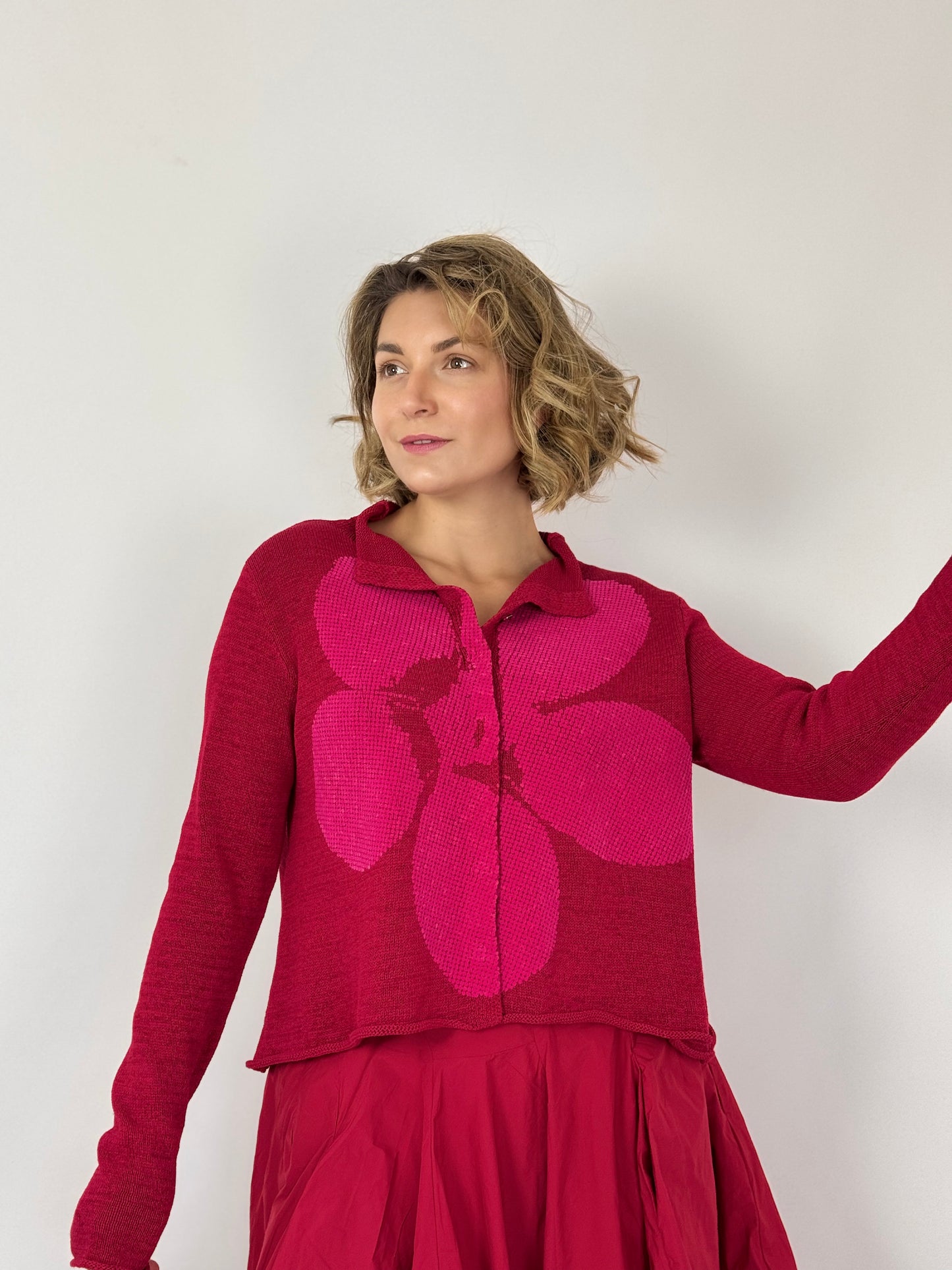 Rundholz Black Label 7106 Cardigan Rose Lotusflock