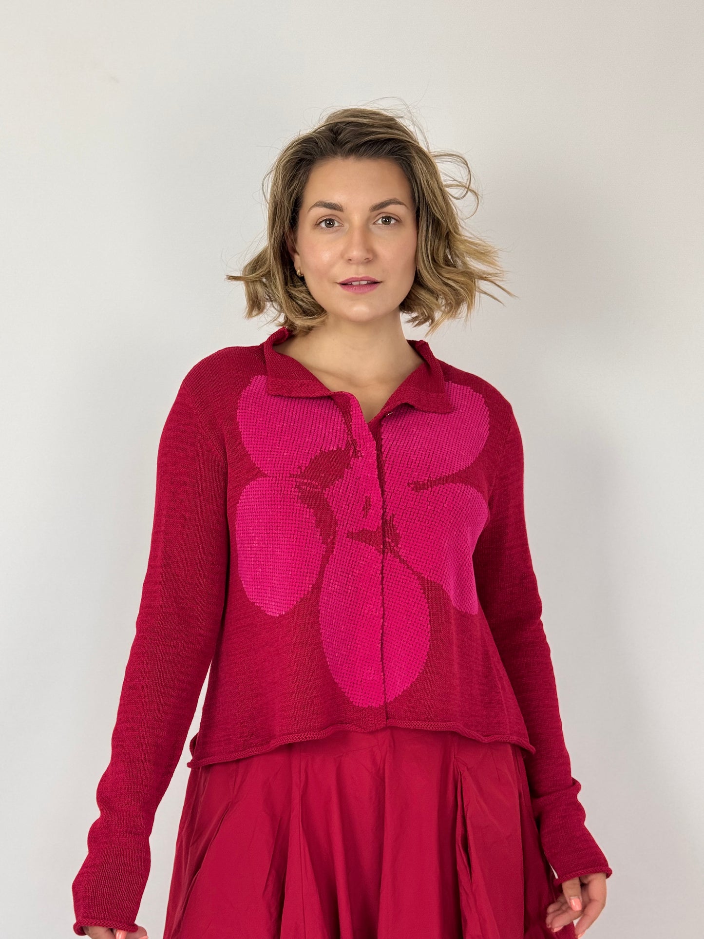 Rundholz Black Label 7106 Cardigan Rose Lotusflock