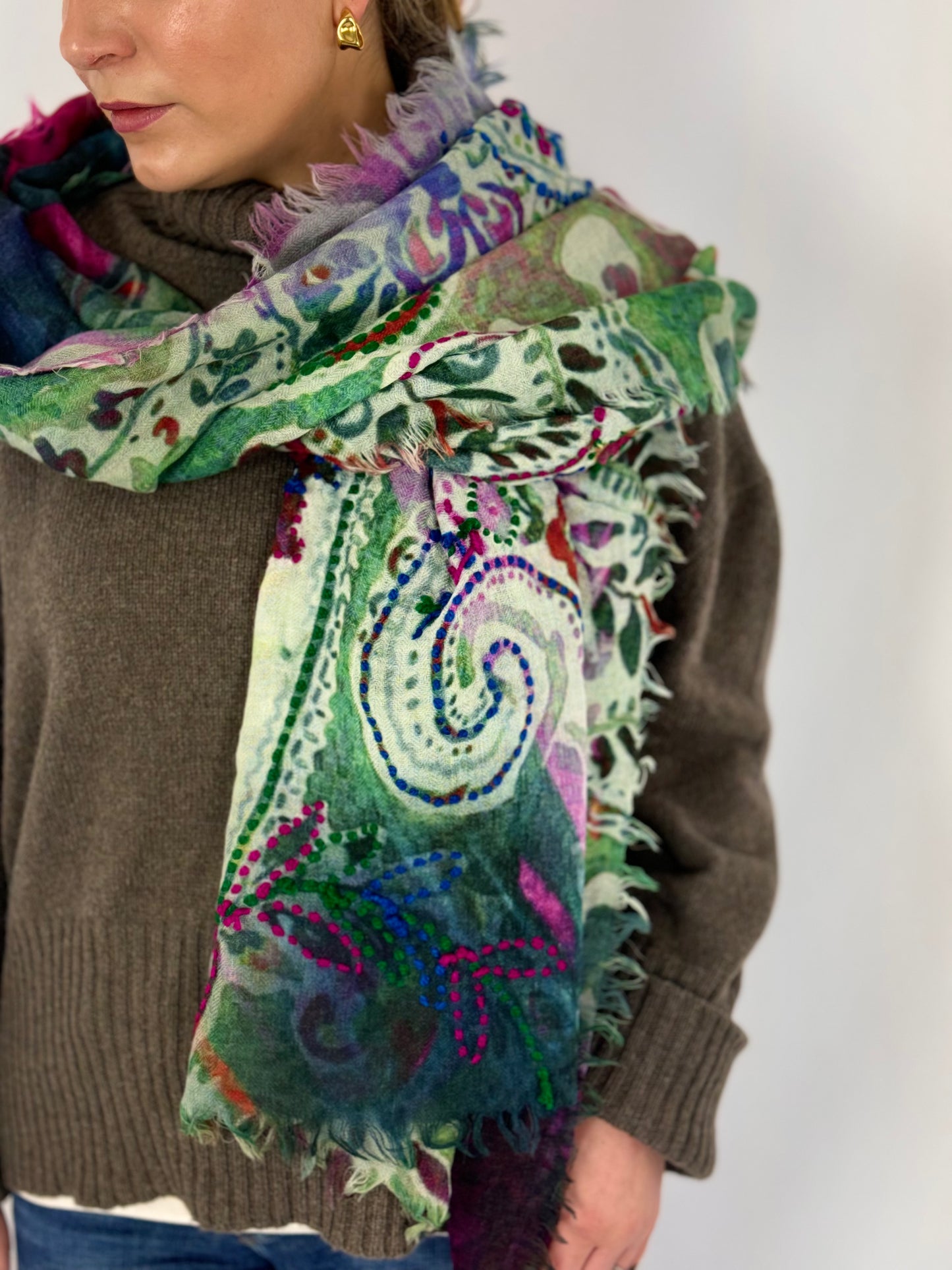 Jo Edwards Bella Embroidered Scarf