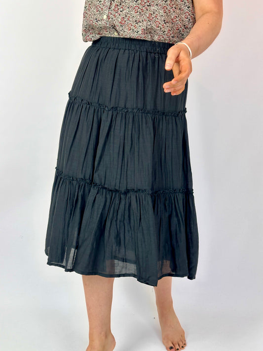 MABE Della Midi Skirt Black