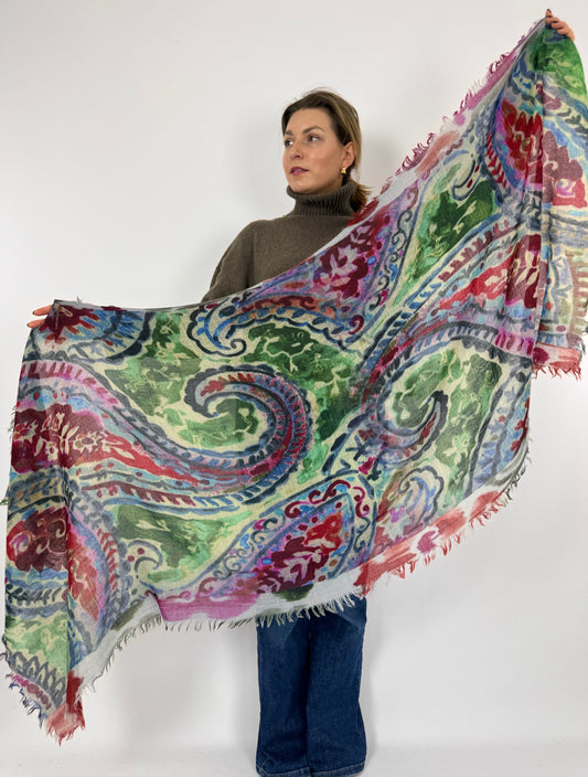 Jo Edwards Big Paisley Scarf