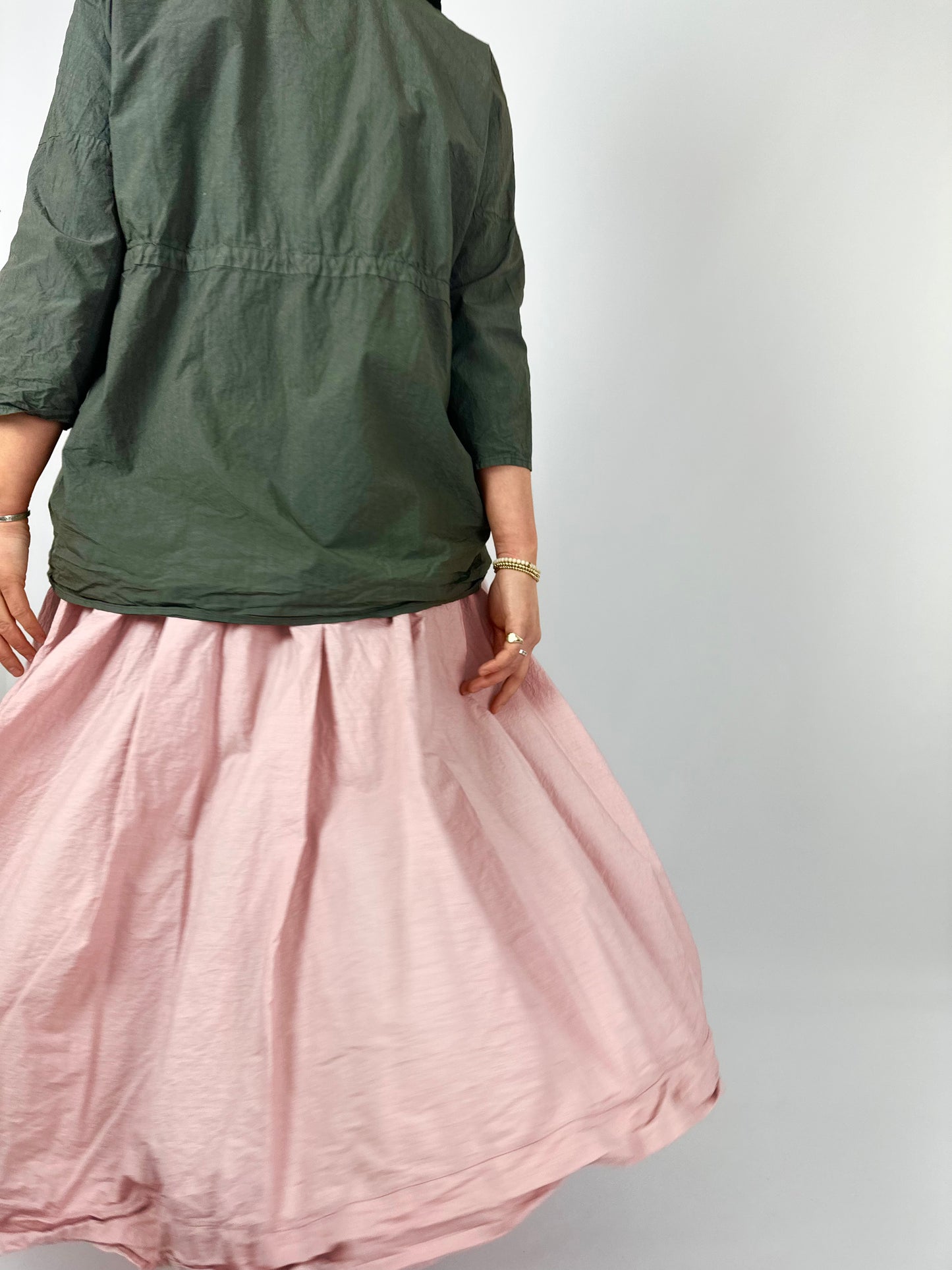 Album Pleated Long Skirt Petal Pink