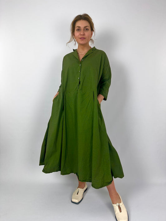Album Tailored Collar Dress Green