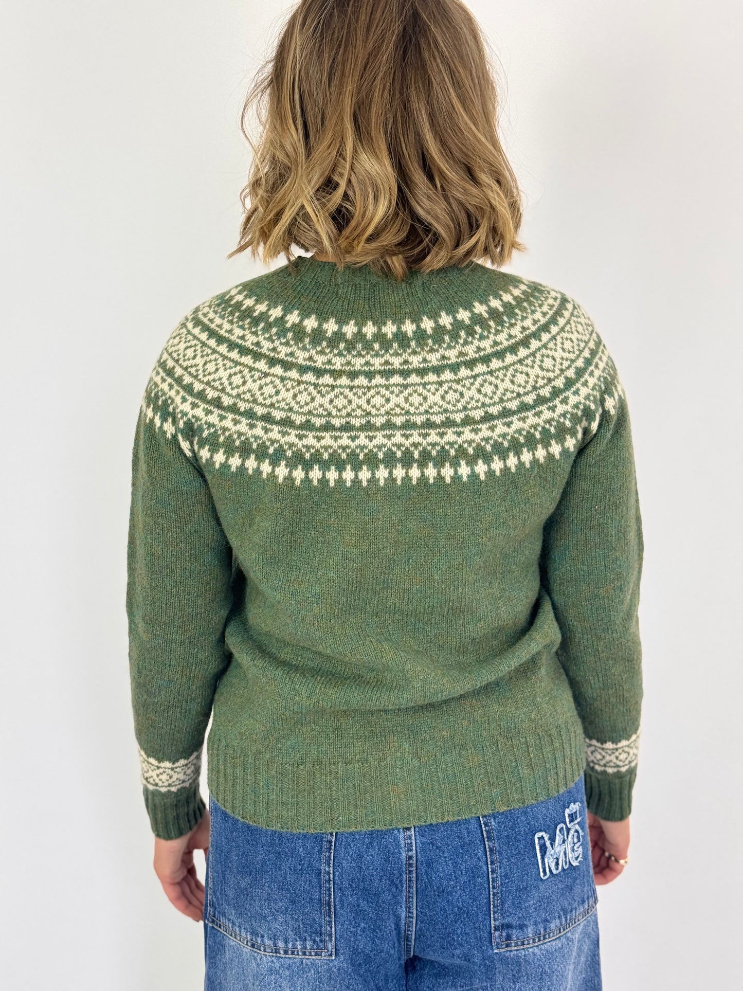 Cordelia James Hannah Cardigan Nettle/Vanilla