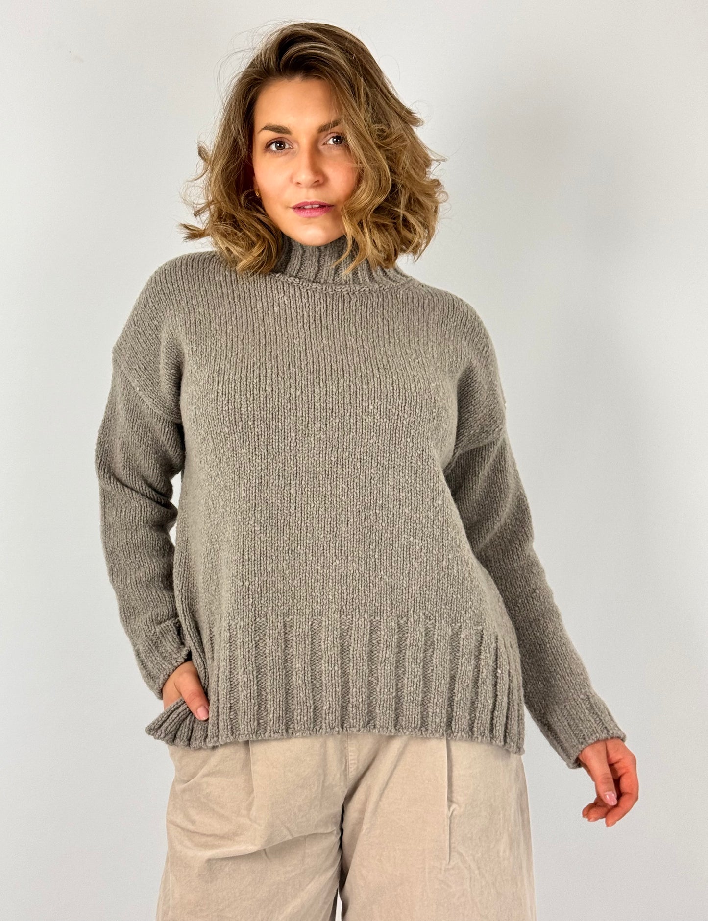 Evam Eva Turtleneck Jumper Mocha