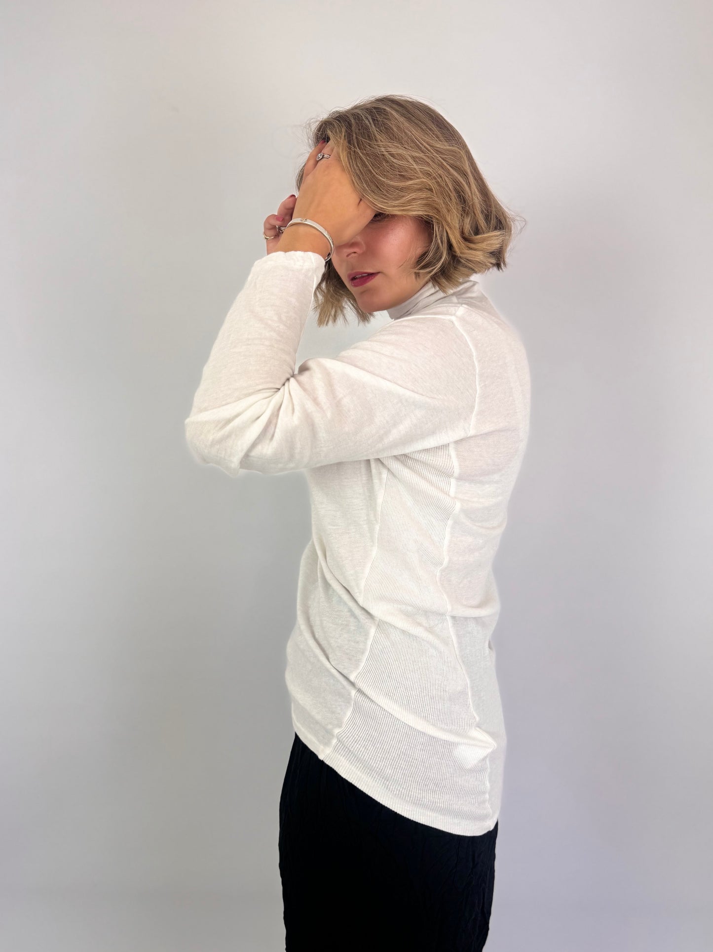 Pas De Calais 1041 Turtleneck Jumper Ivory