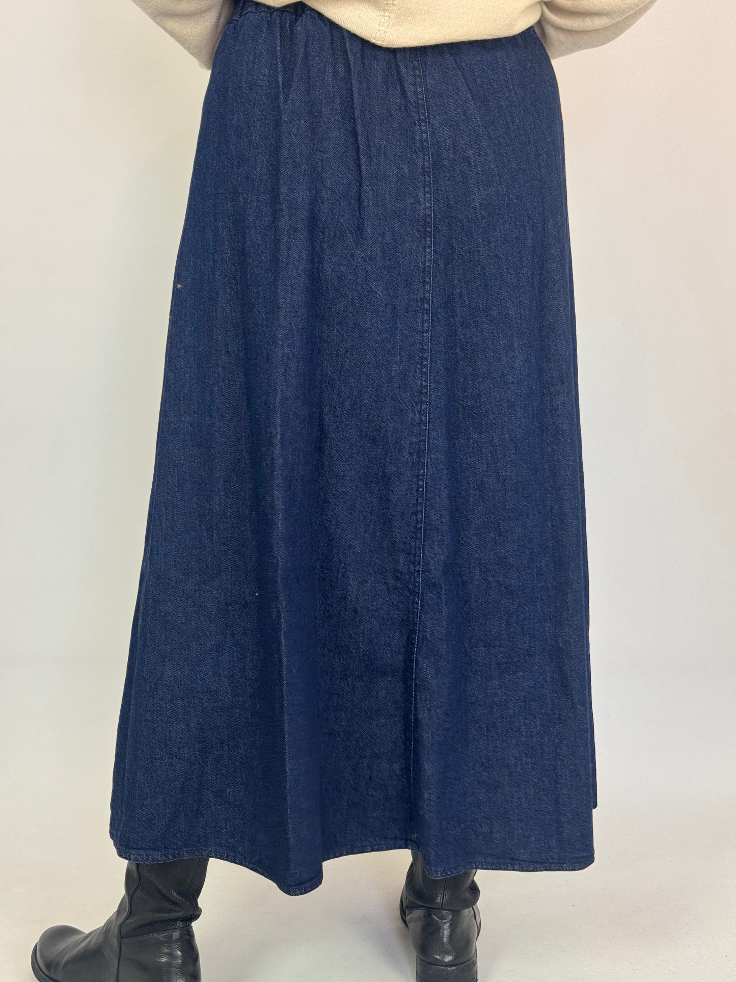 Pas De Calais 7380 Denim Skirt Indigo