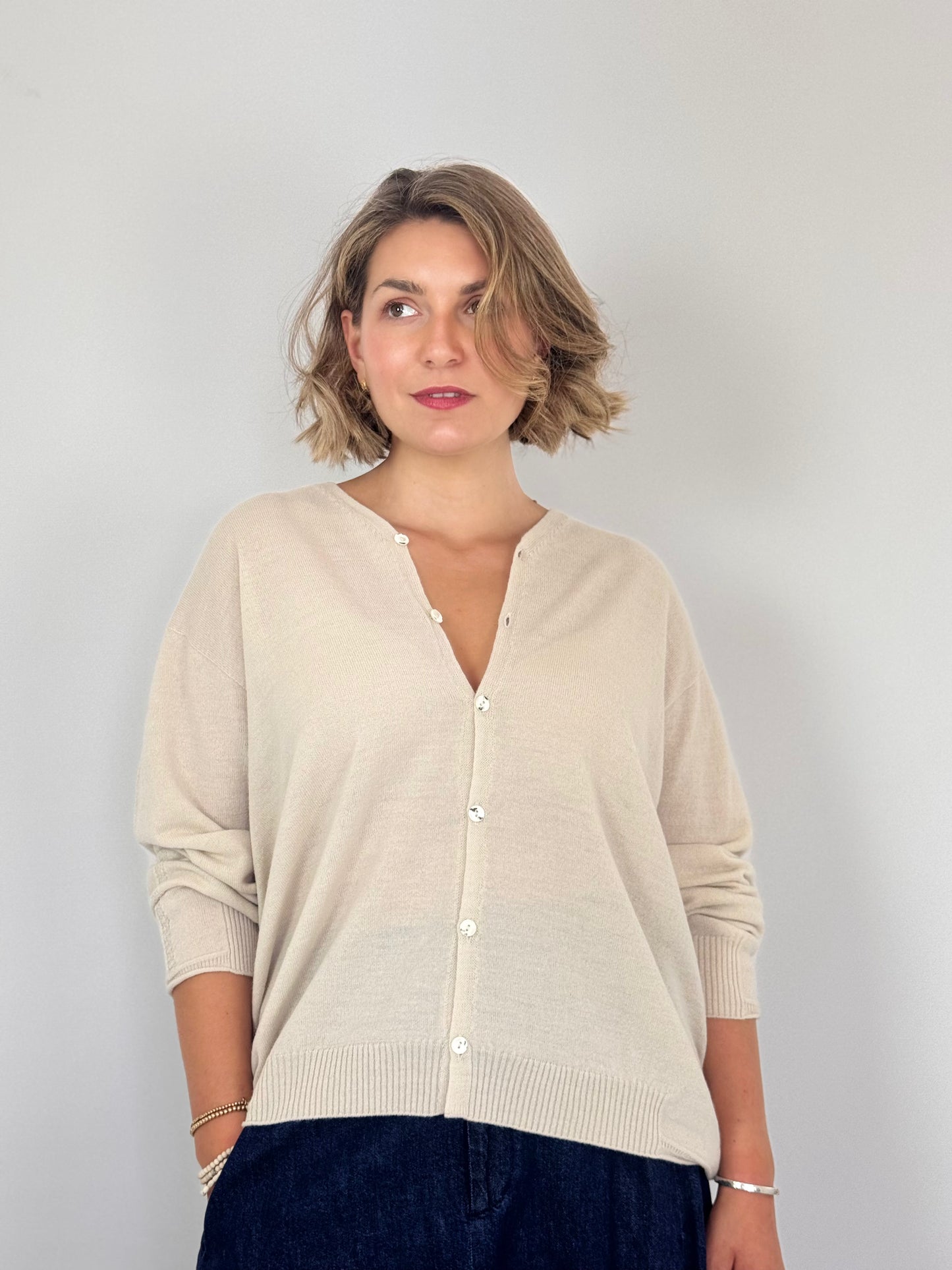 Pas De Calais 2609 Cardigan Ivory