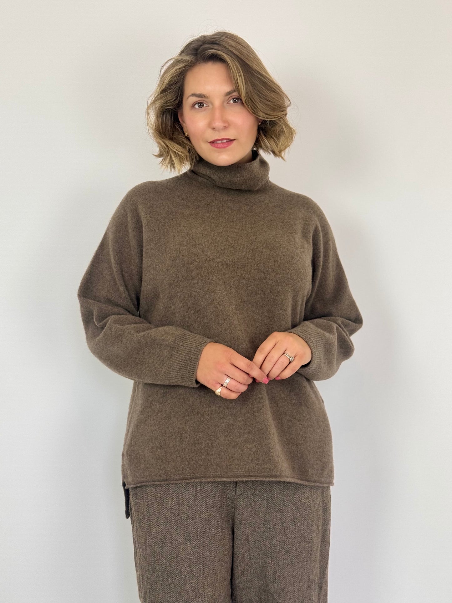 Pas De Calais 2600 Turtleneck Jumper Brown