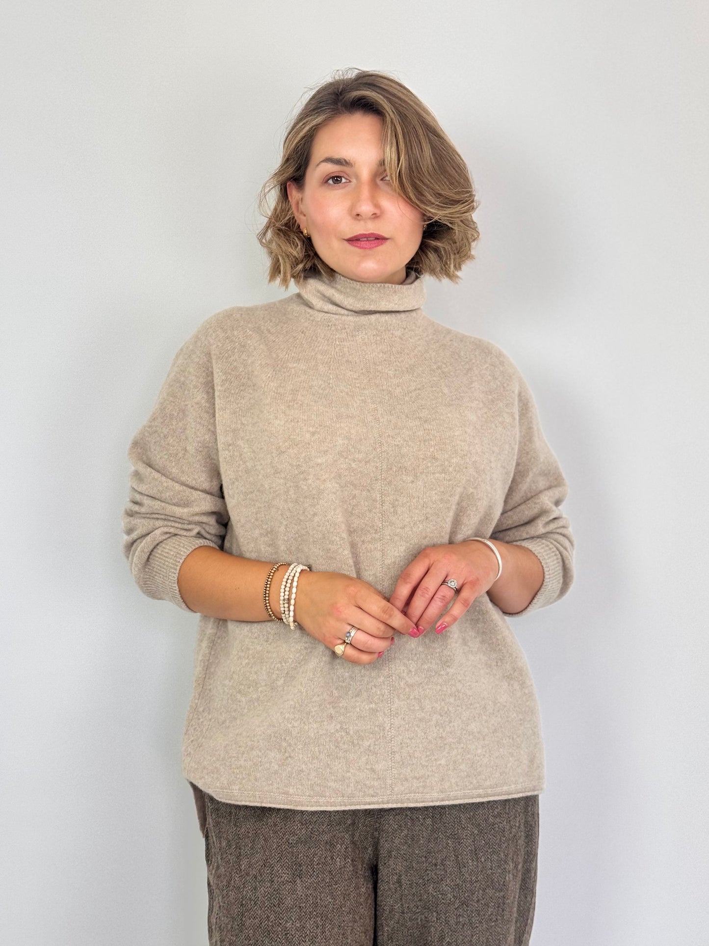Pas De Calais 2600 Turtleneck Jumper Beige