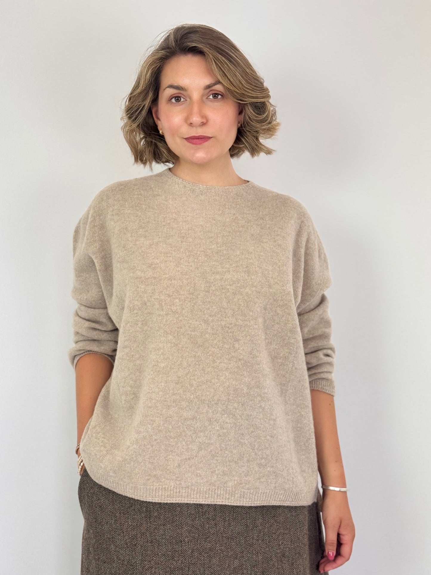 Pas De Calais 2601 Crewneck Jumper Beige