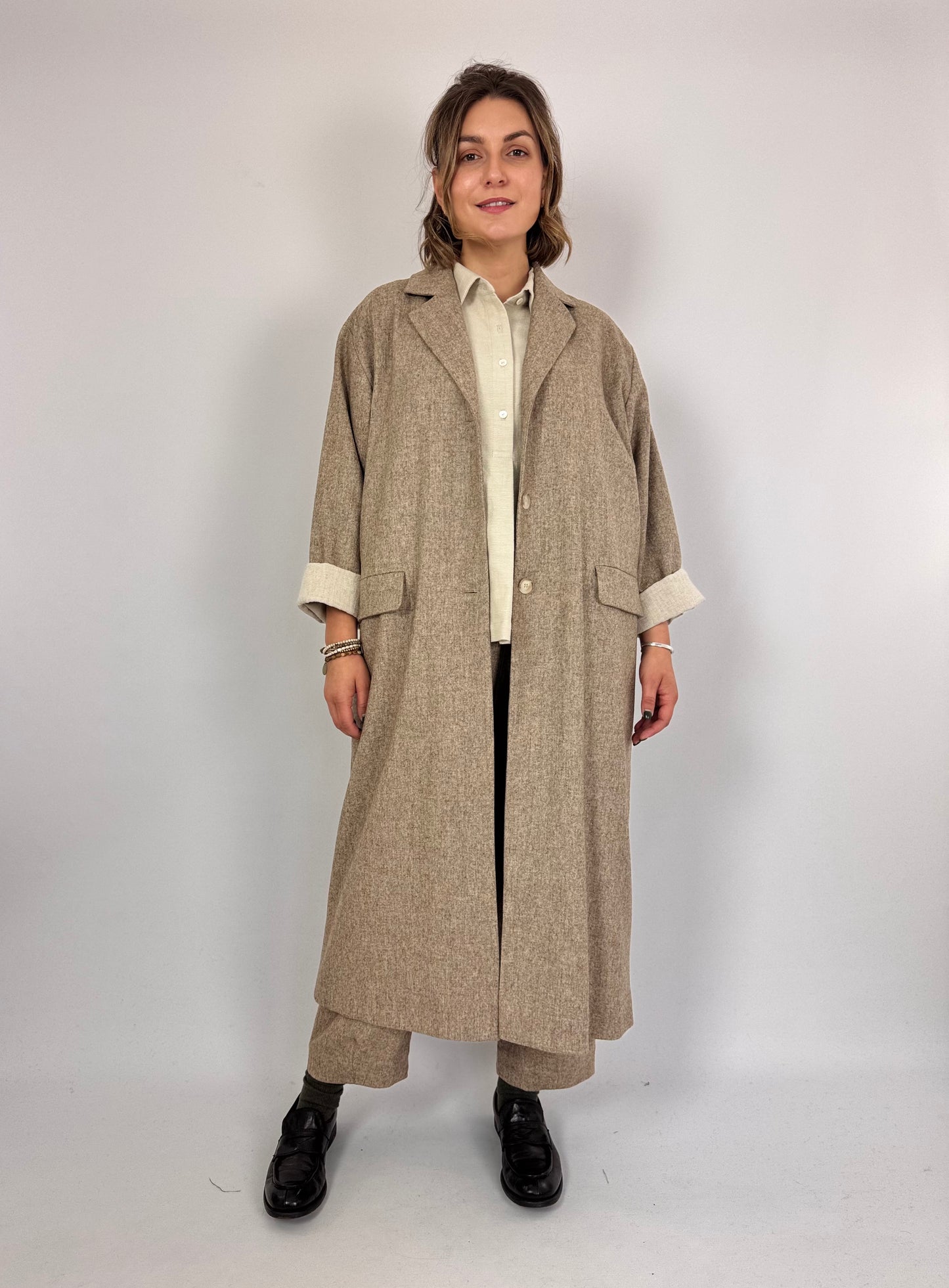 Muku C1375 Coat Beige