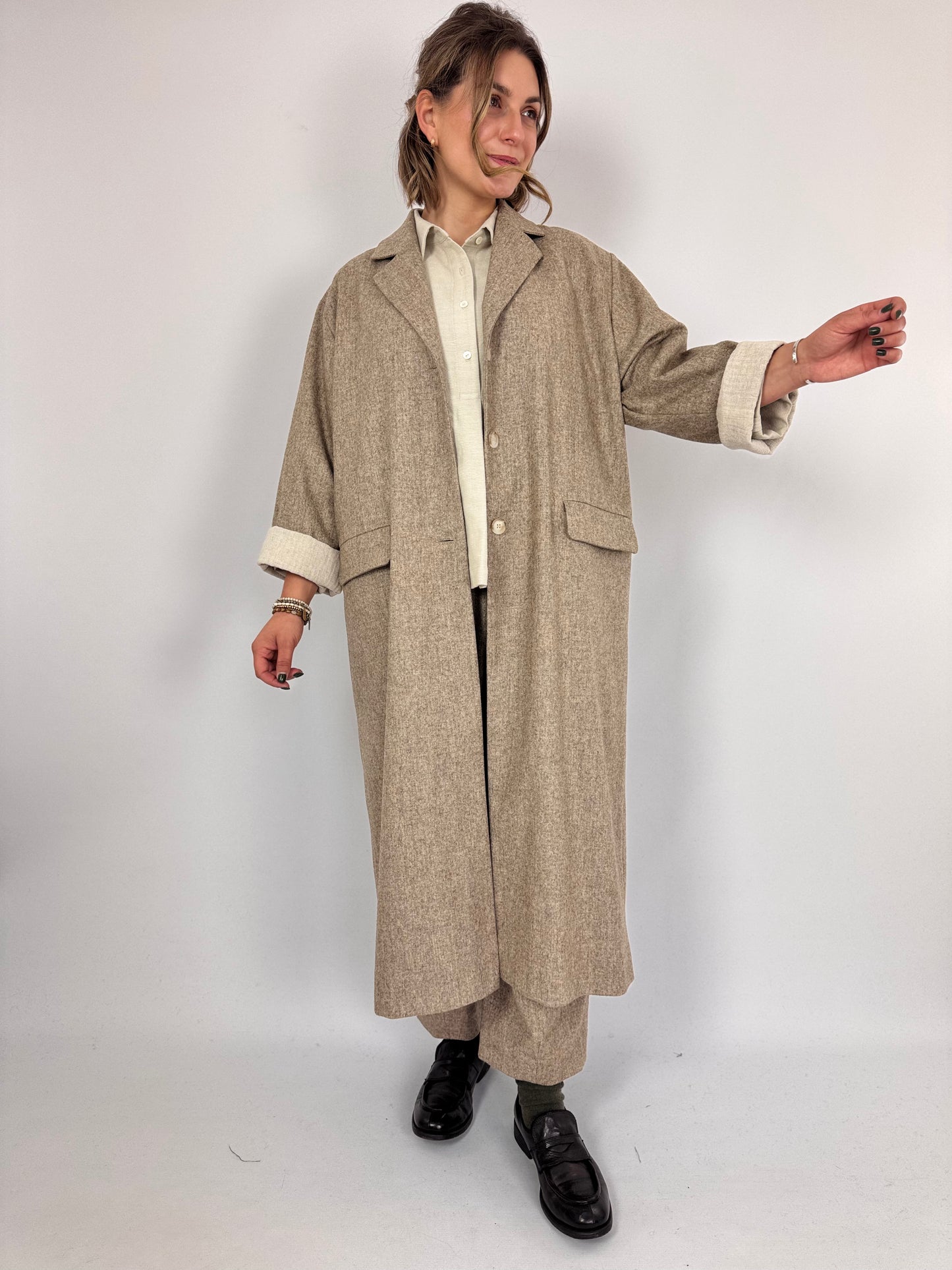 Muku C1375 Coat Beige