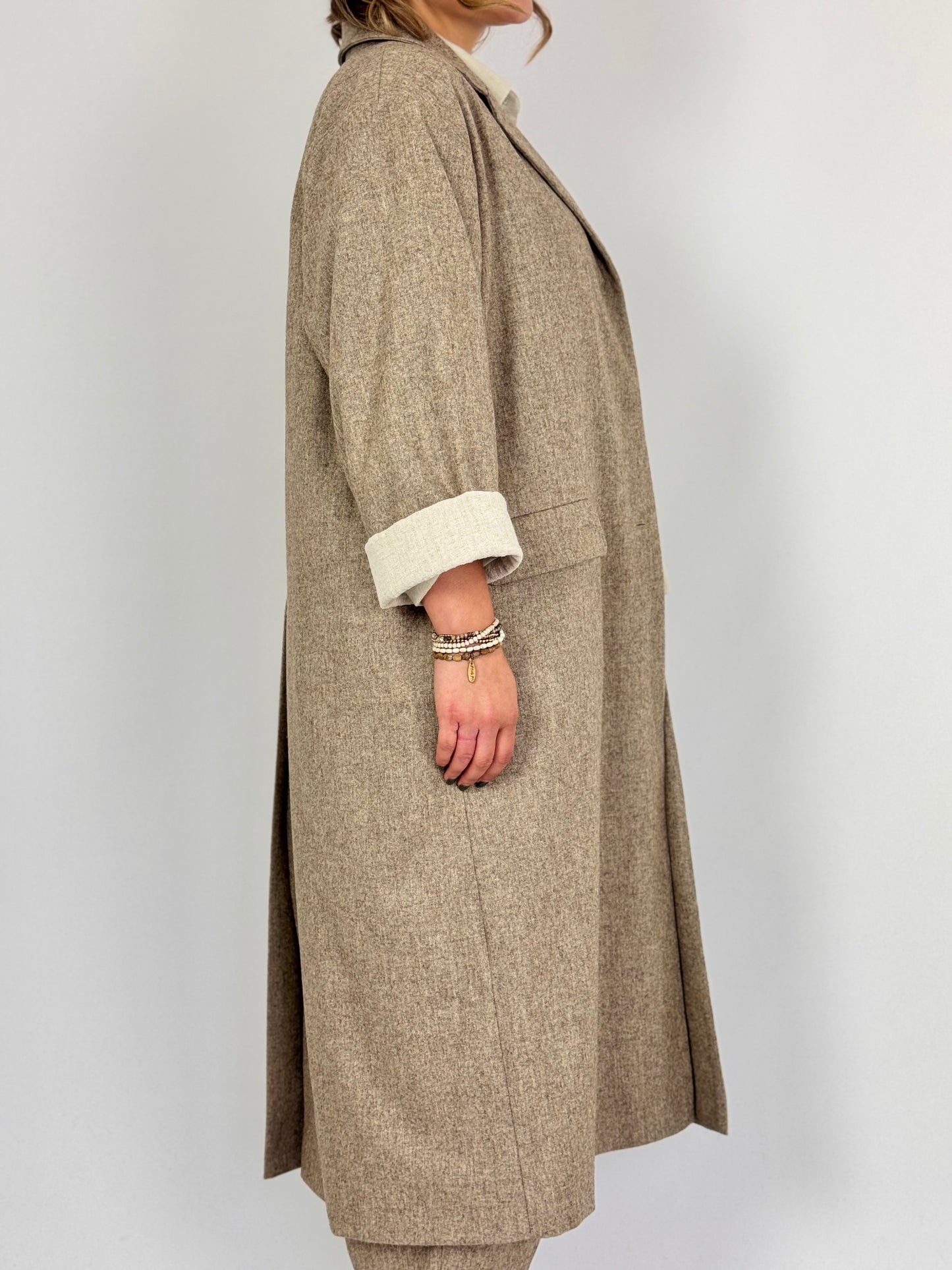 Muku C1375 Coat Beige