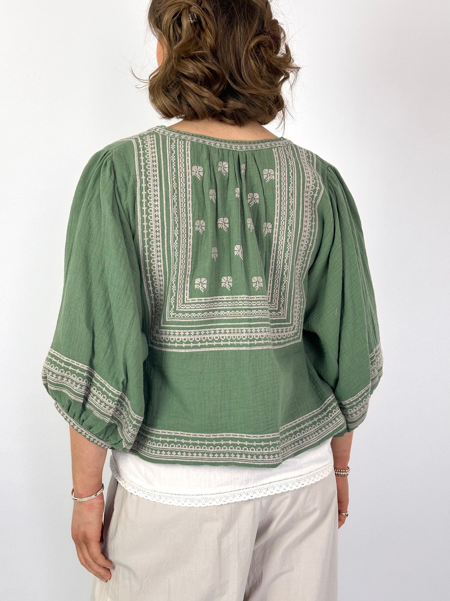 MABE Reba Embroidered Jacket Khaki