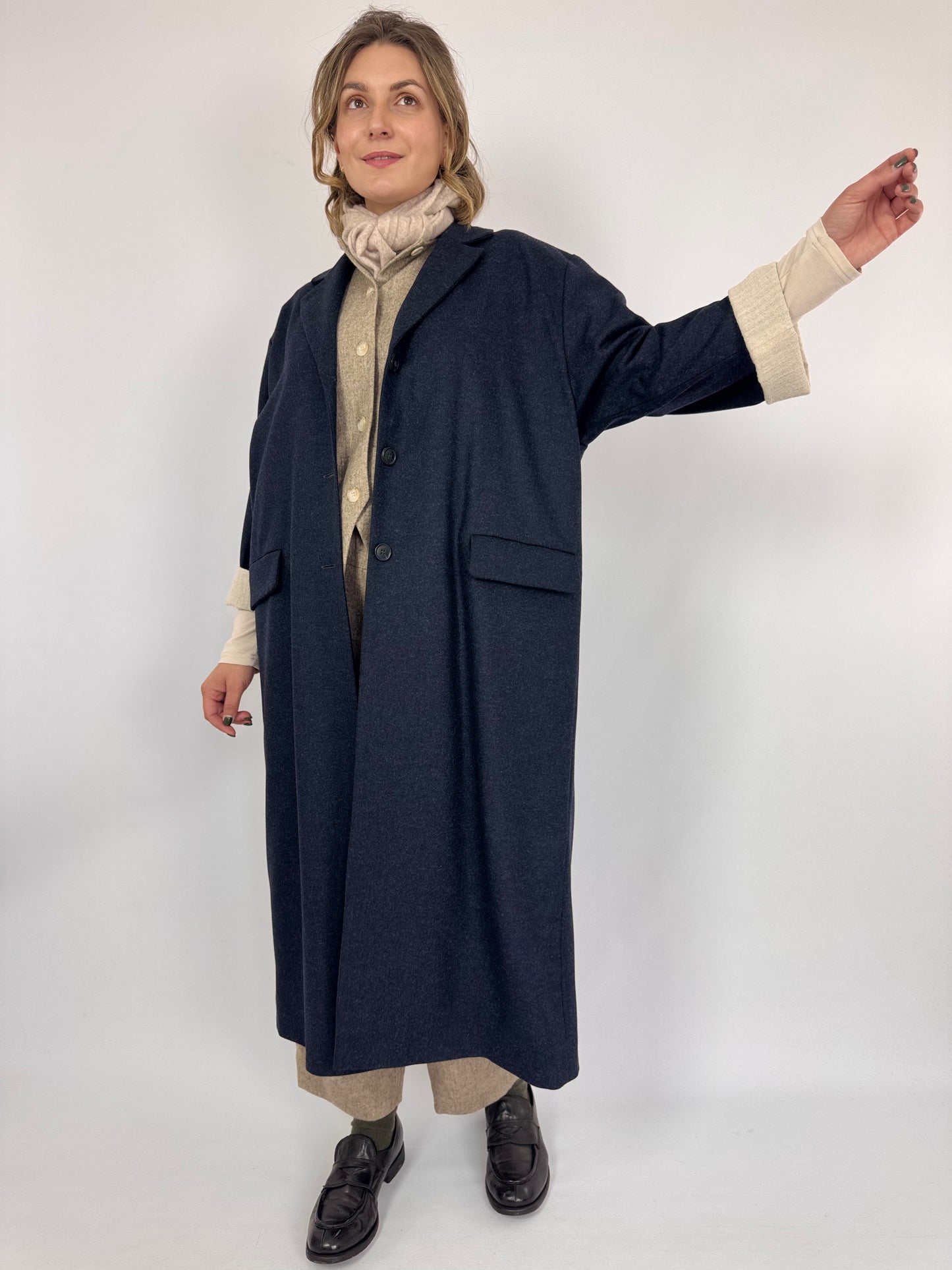 Muku C1376 Coat Navy