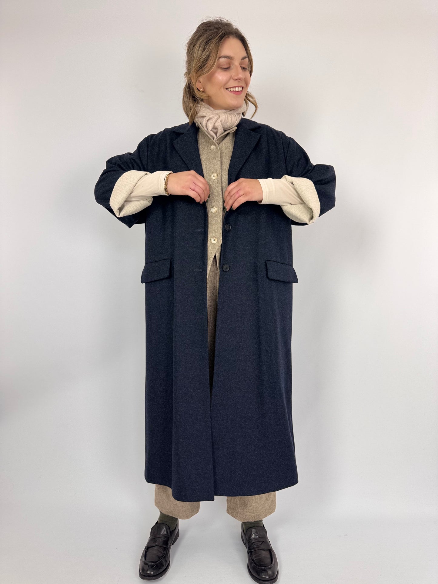 Muku C1376 Coat Navy