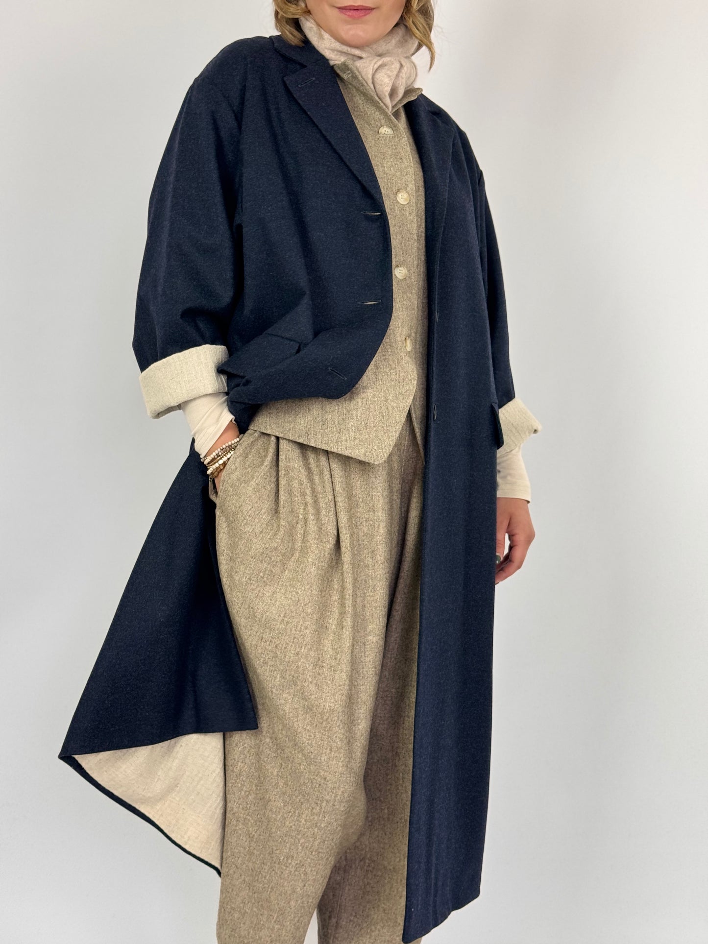 Muku C1376 Coat Navy