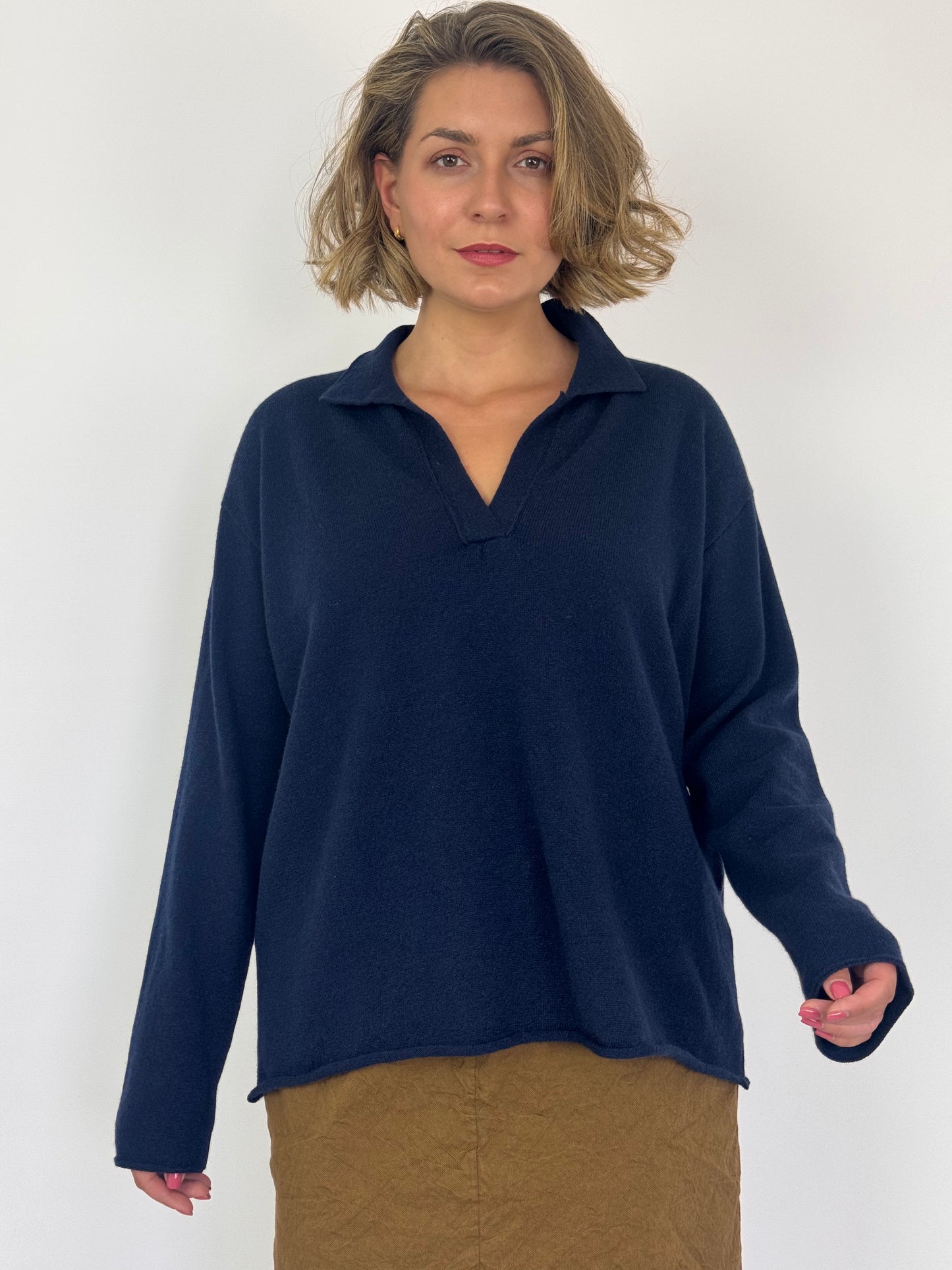 MJ Watson 27-5 Polo Jumper Navy