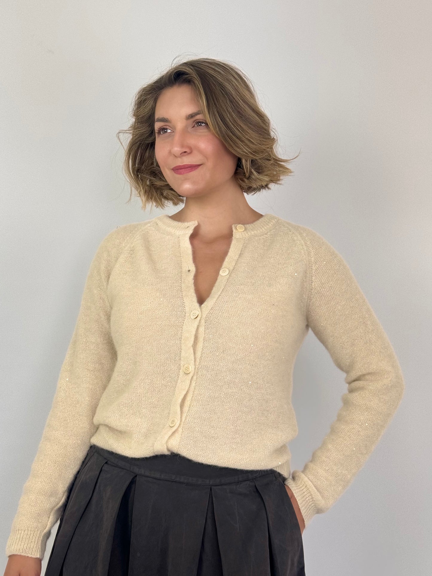 MJ Watson 85-14 Cardigan Natural