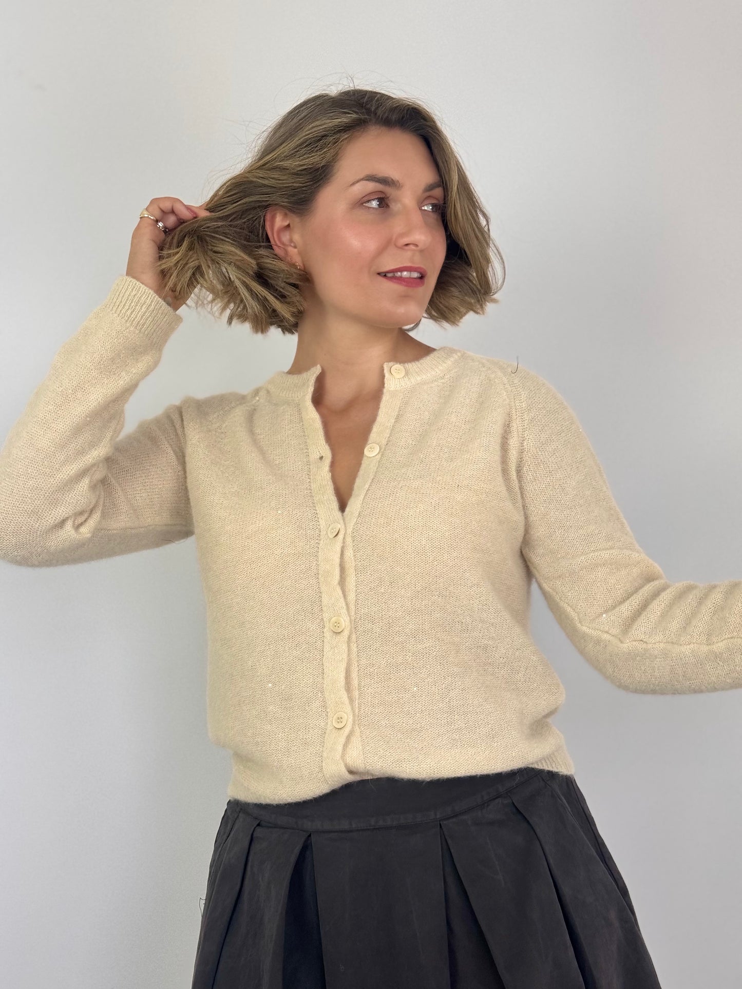 MJ Watson 85-14 Cardigan Natural