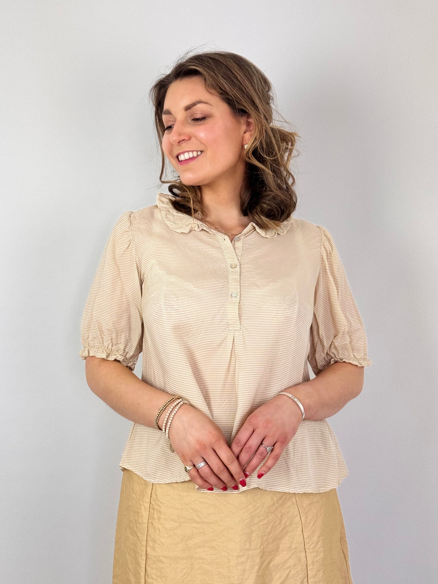 Sula Sweet Blouse Gold/Cream