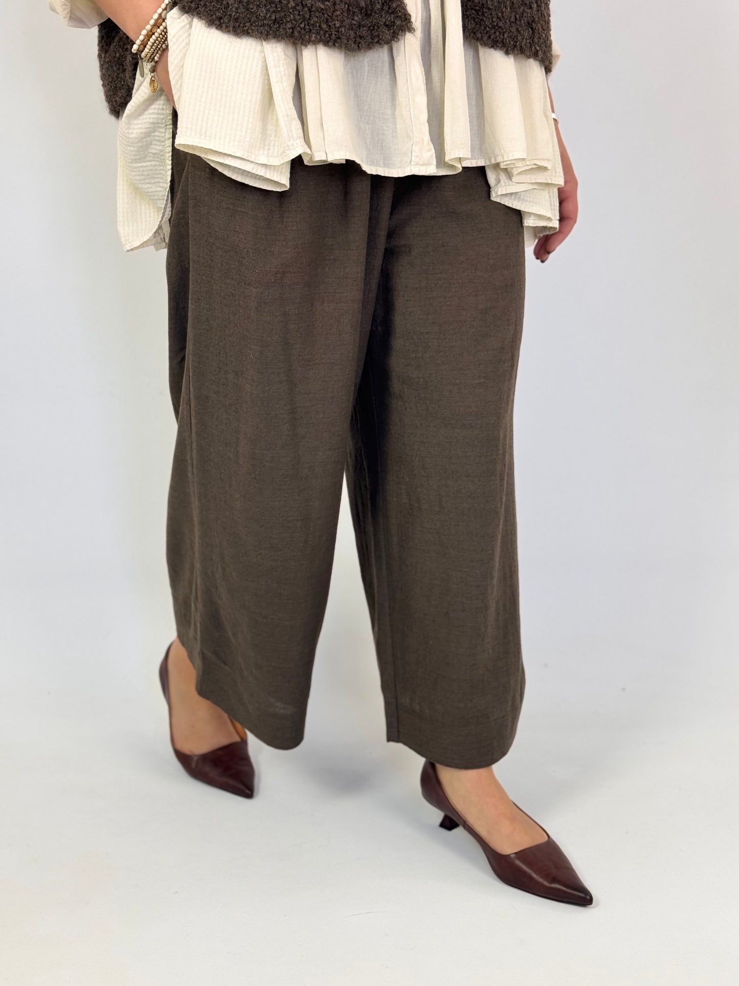 Maison de Soil Easy Trousers Brown