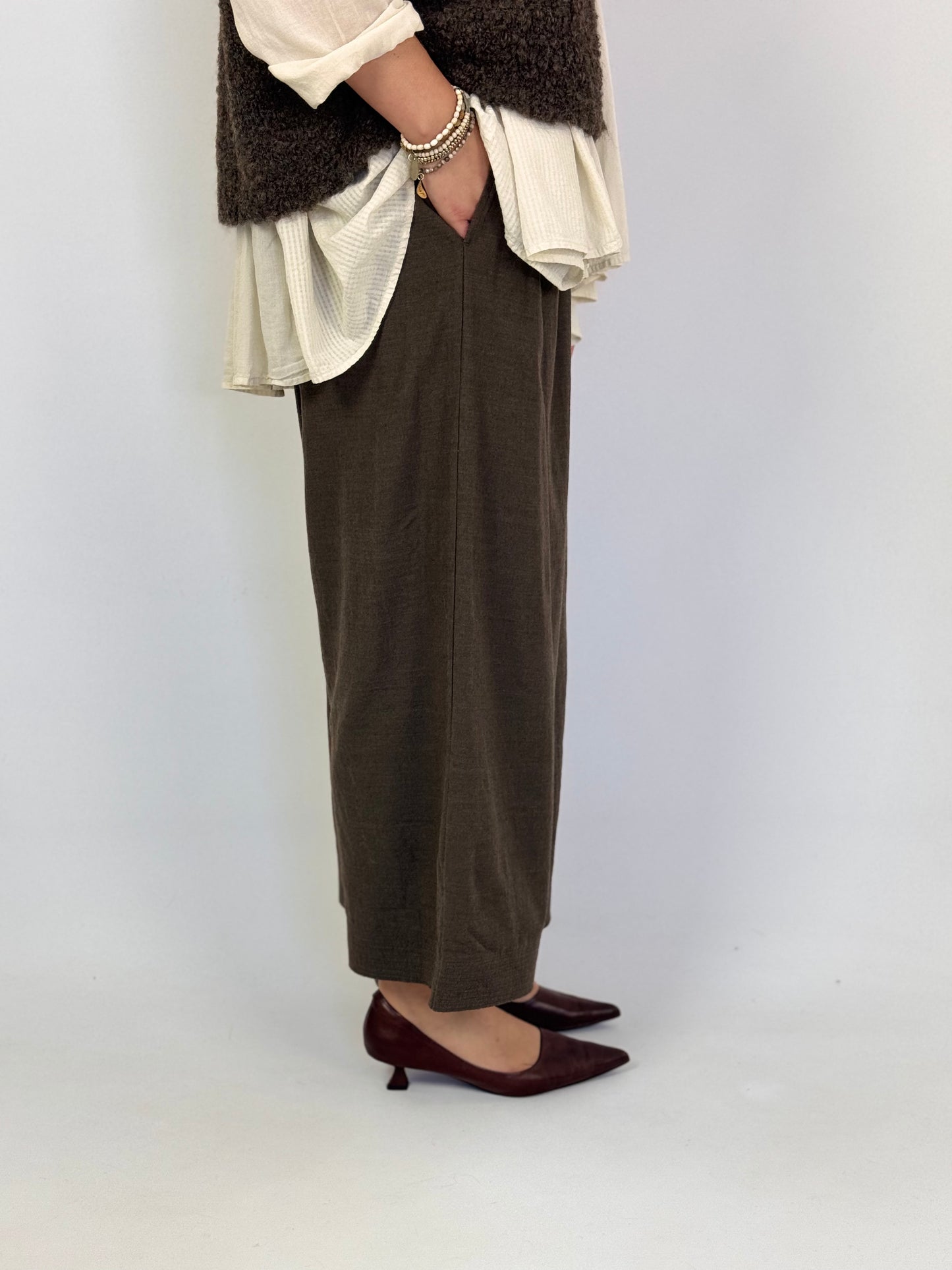 Maison de Soil Easy Trousers Brown