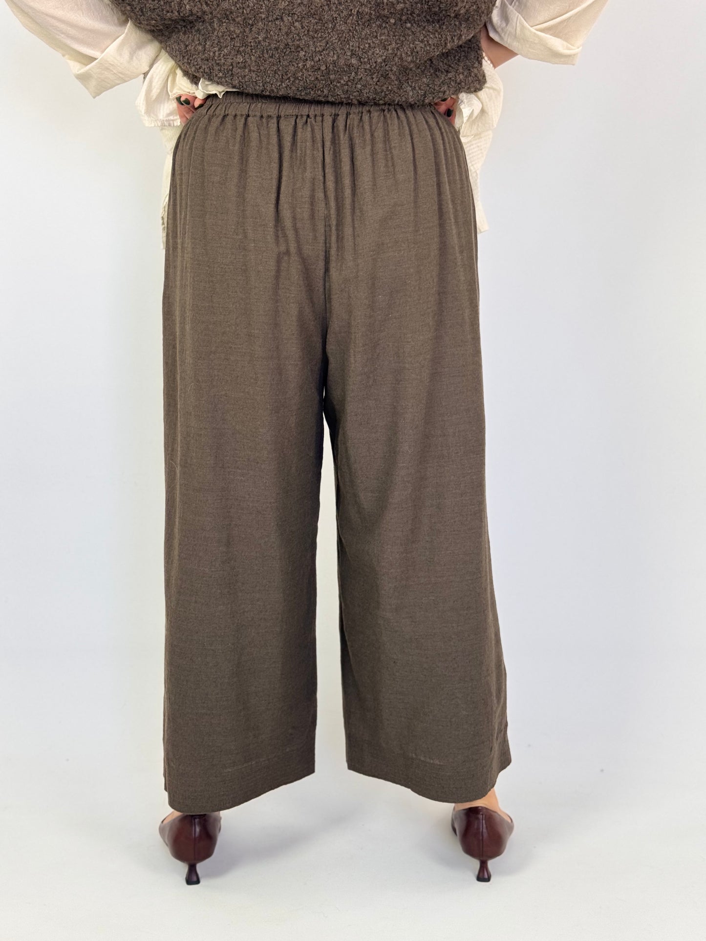 Maison de Soil Easy Trousers Brown