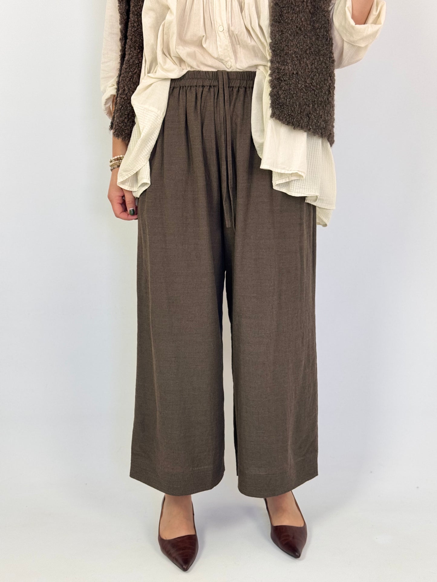 Maison de Soil Easy Trousers Brown
