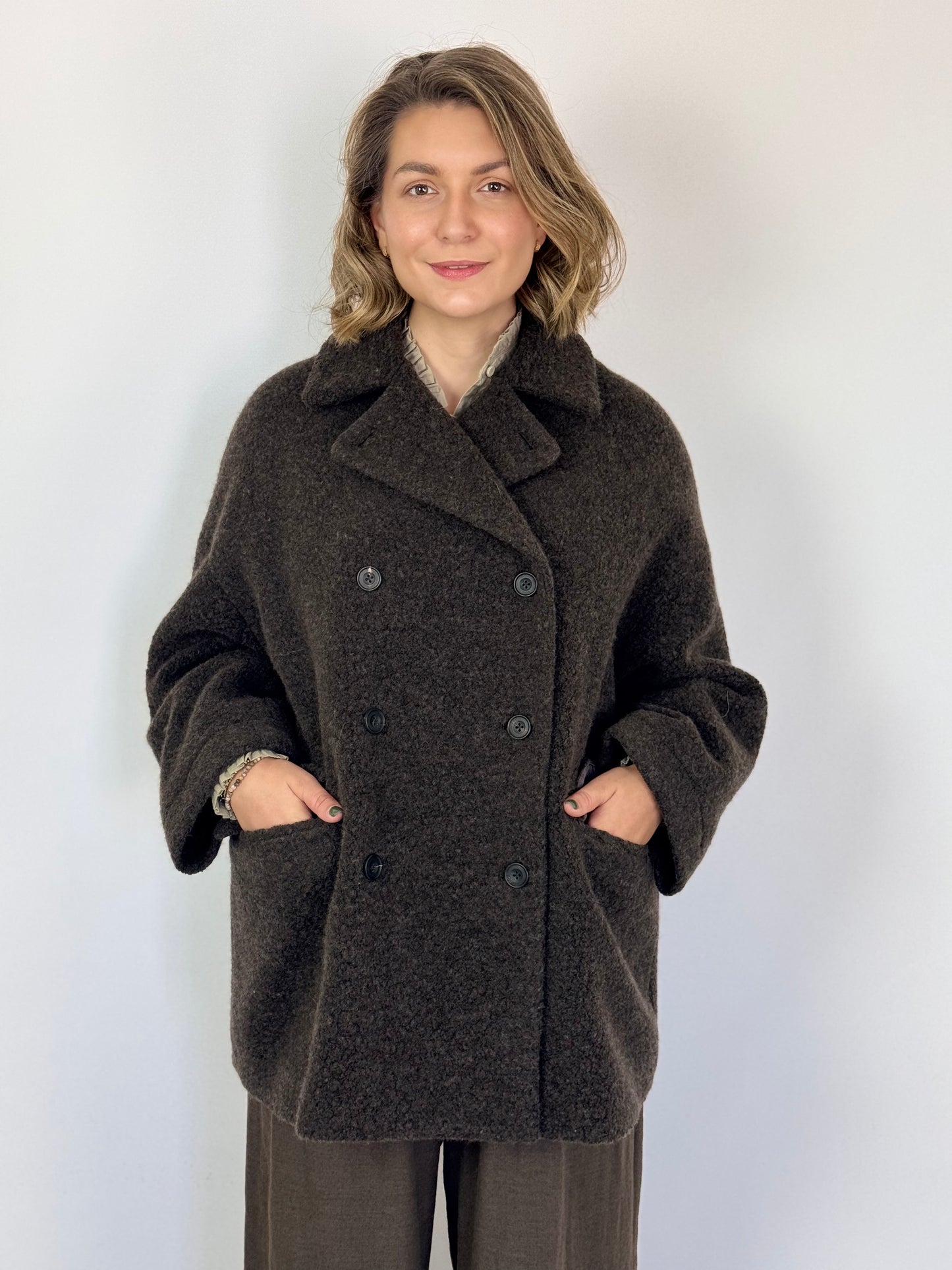Maison de Soil 451 Overcoat Dark Brown