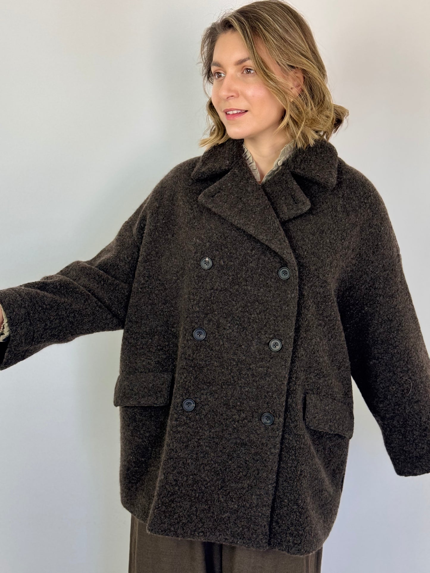 Maison de Soil 451 Overcoat Dark Brown