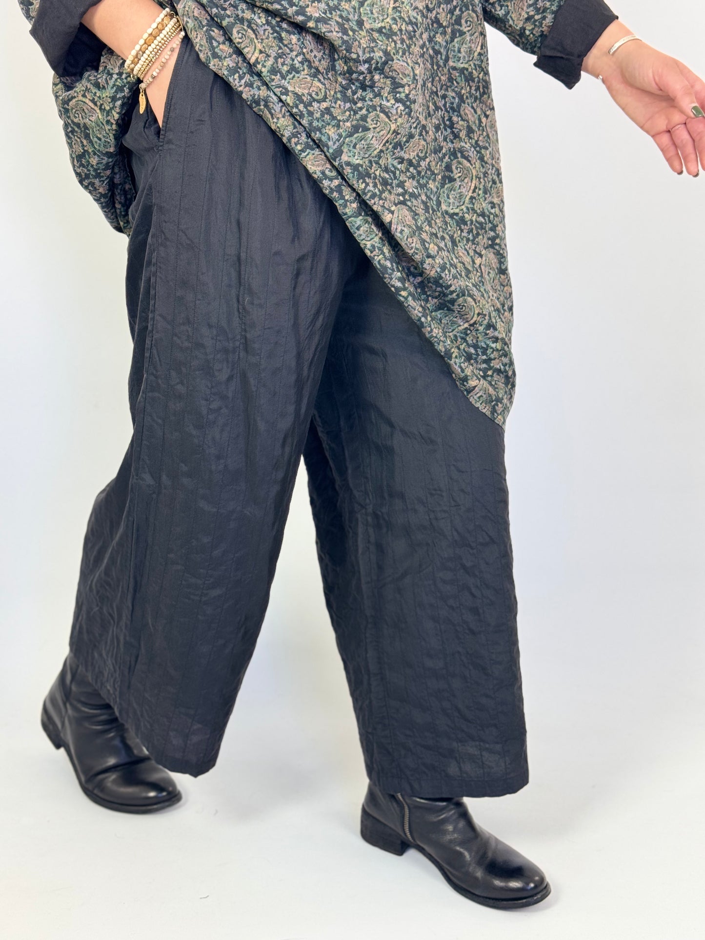 Maison de Soil 584 Silk Trousers Black